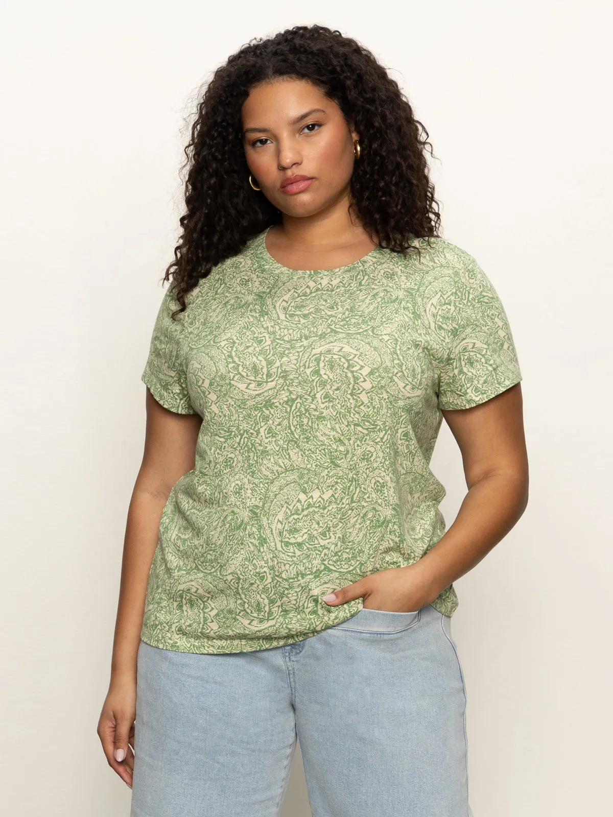 Sleeveless Top The Perfect Tee Mosaic Extended Sizing