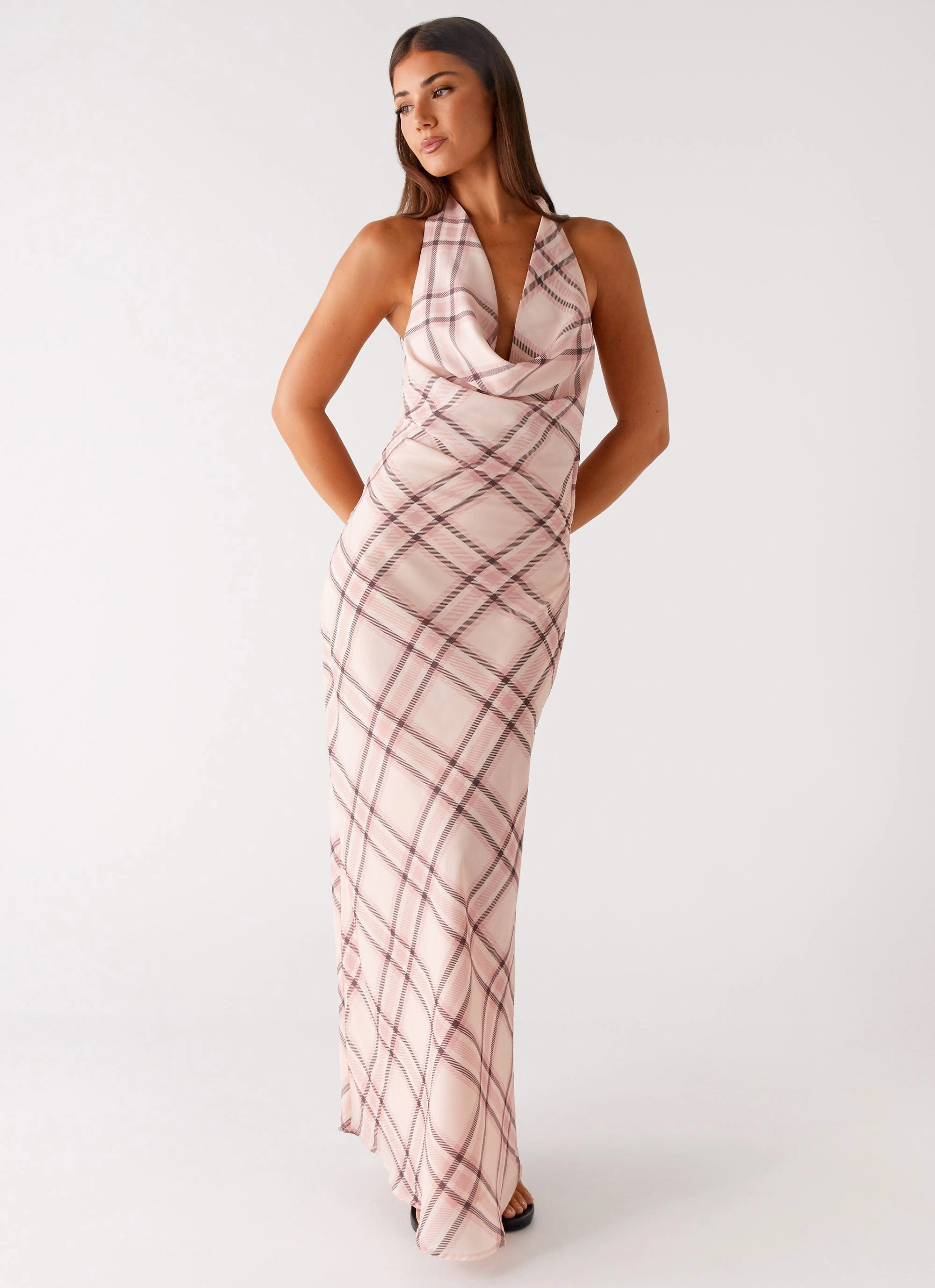 Daily Flex Muse Maxi Dress - Pink Check