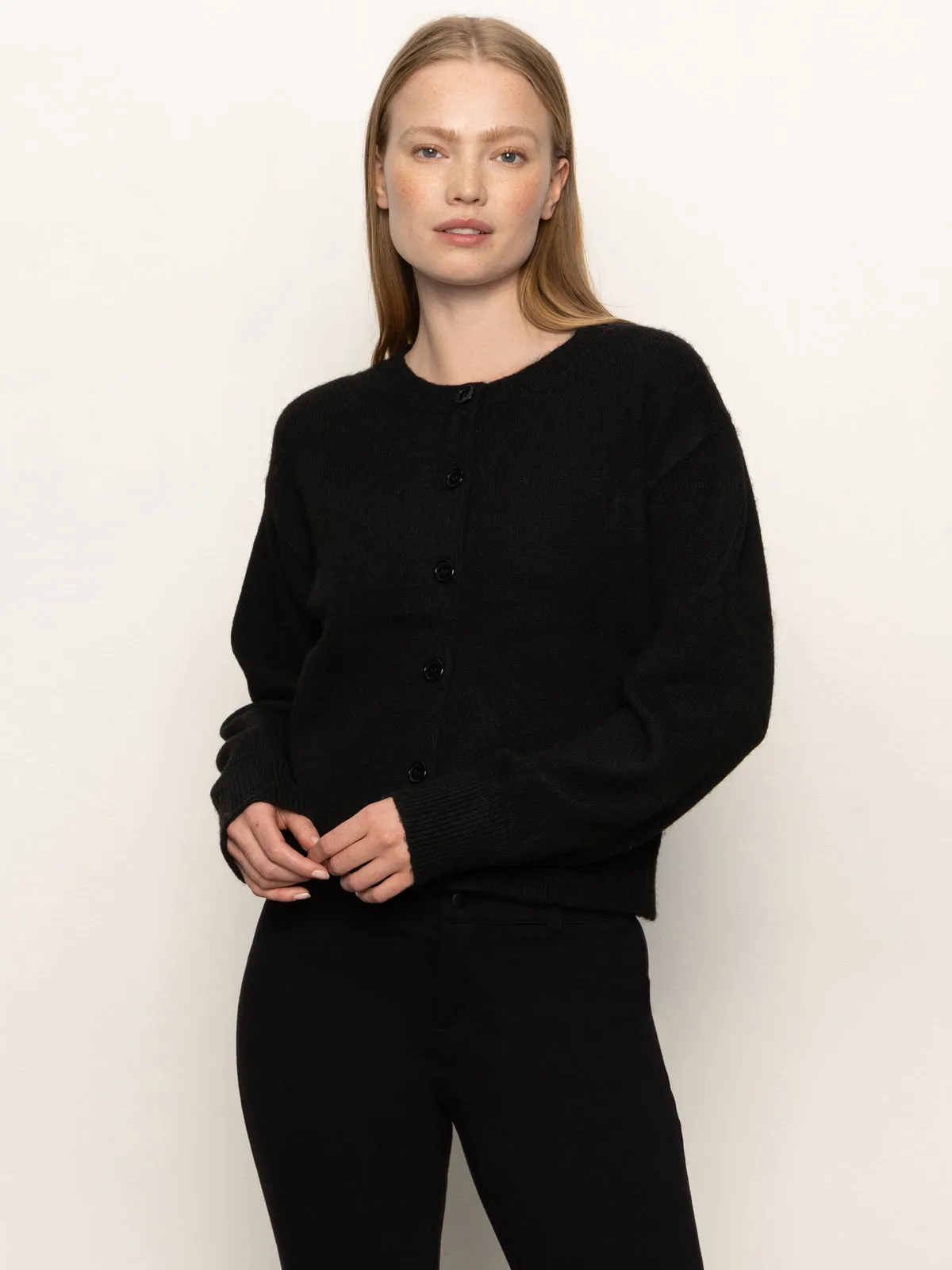 AdjustableHemCuffs StretchKnit Must-Have Cardi Black