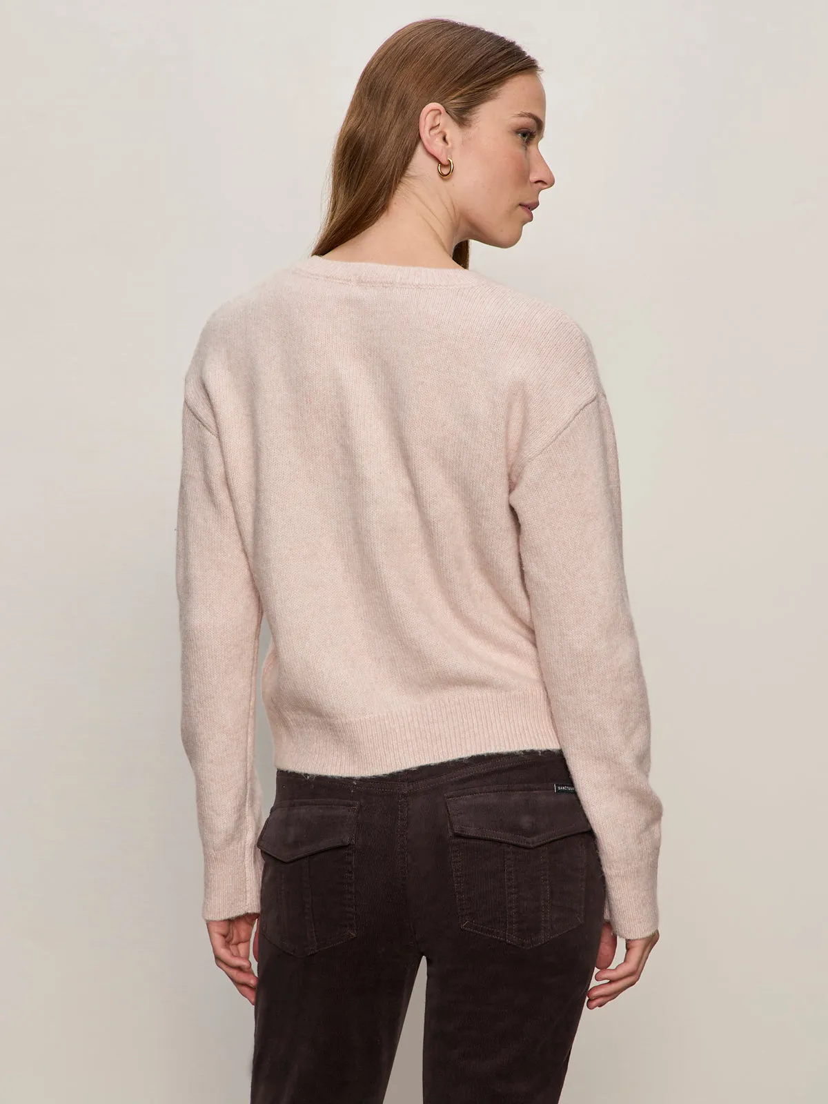 Weighted Hem Design VNeck Style Must-Have Cardi Heather Rose