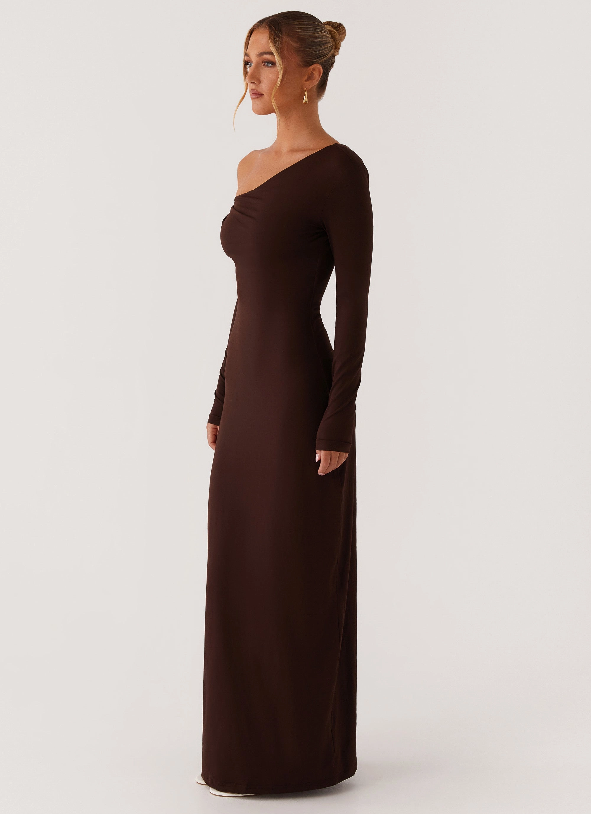 Bright Petal Timeless Comfort Wear Jordana Twist Maxi Dress - Brown