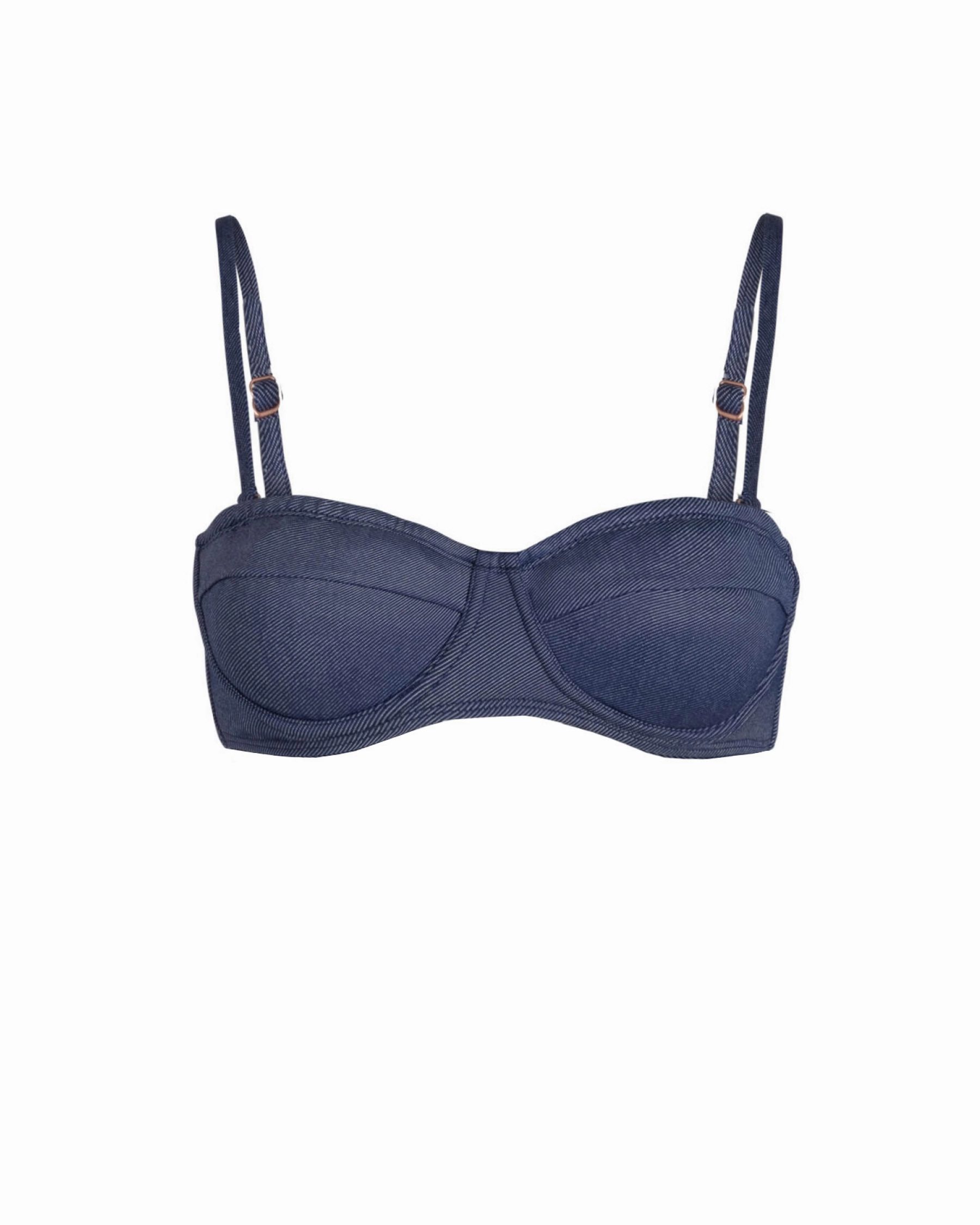 Casual Look Nellie Top In Indigo Twill