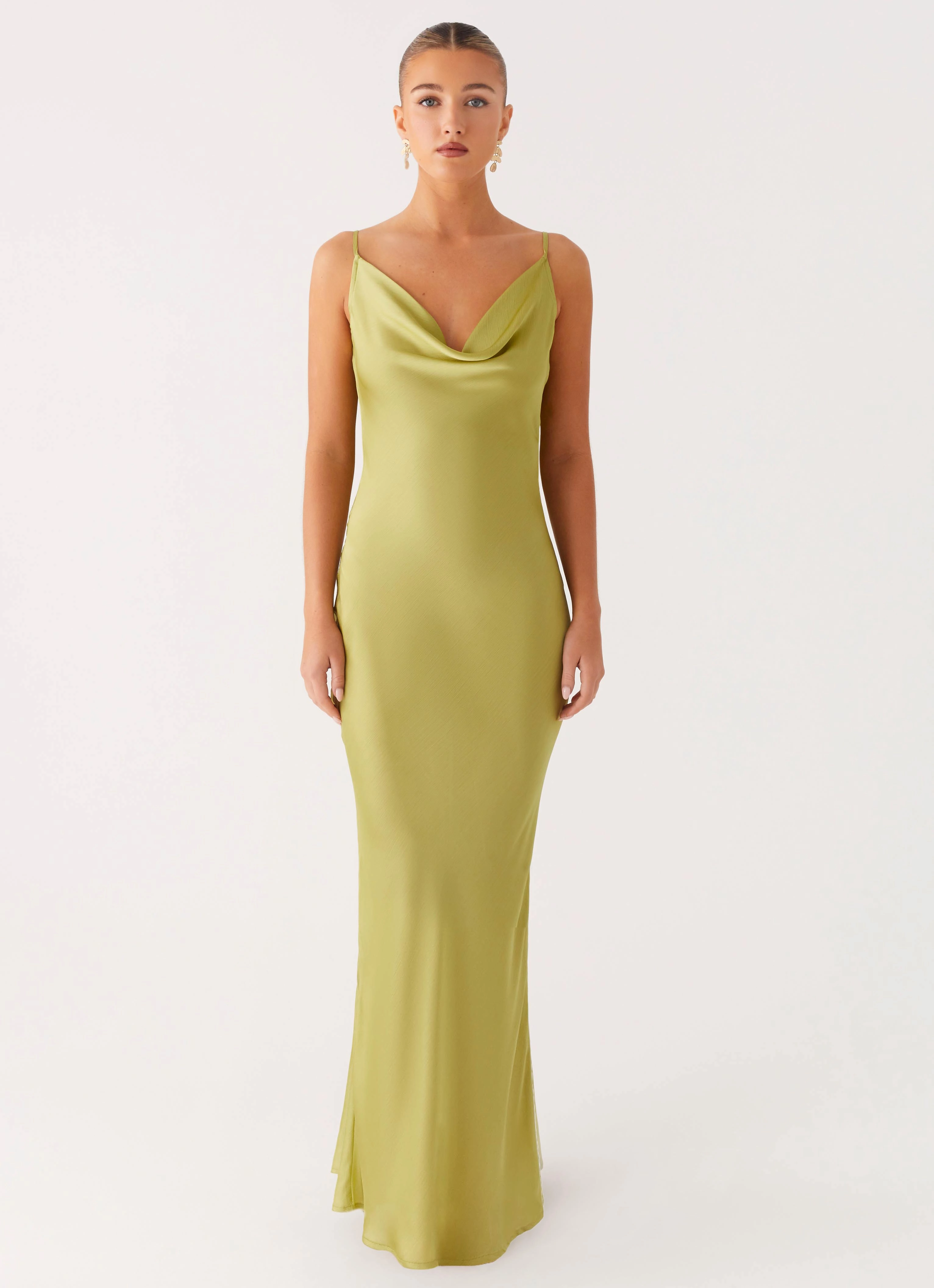 Office Tone Jade Escape Maxi Dress - Lime
