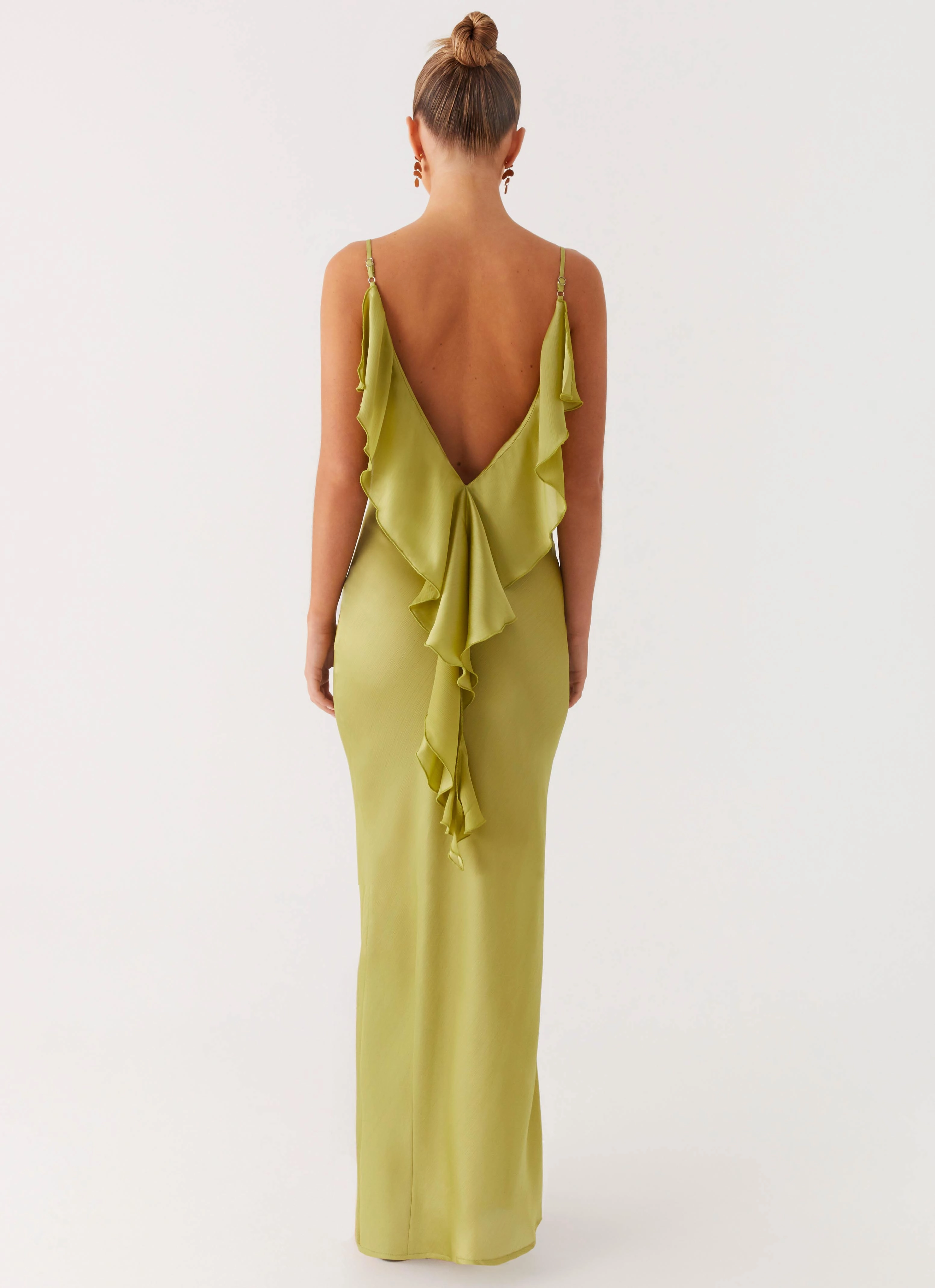 Jade Escape Maxi Dress - Lime Sunset Hour Relaxed Design