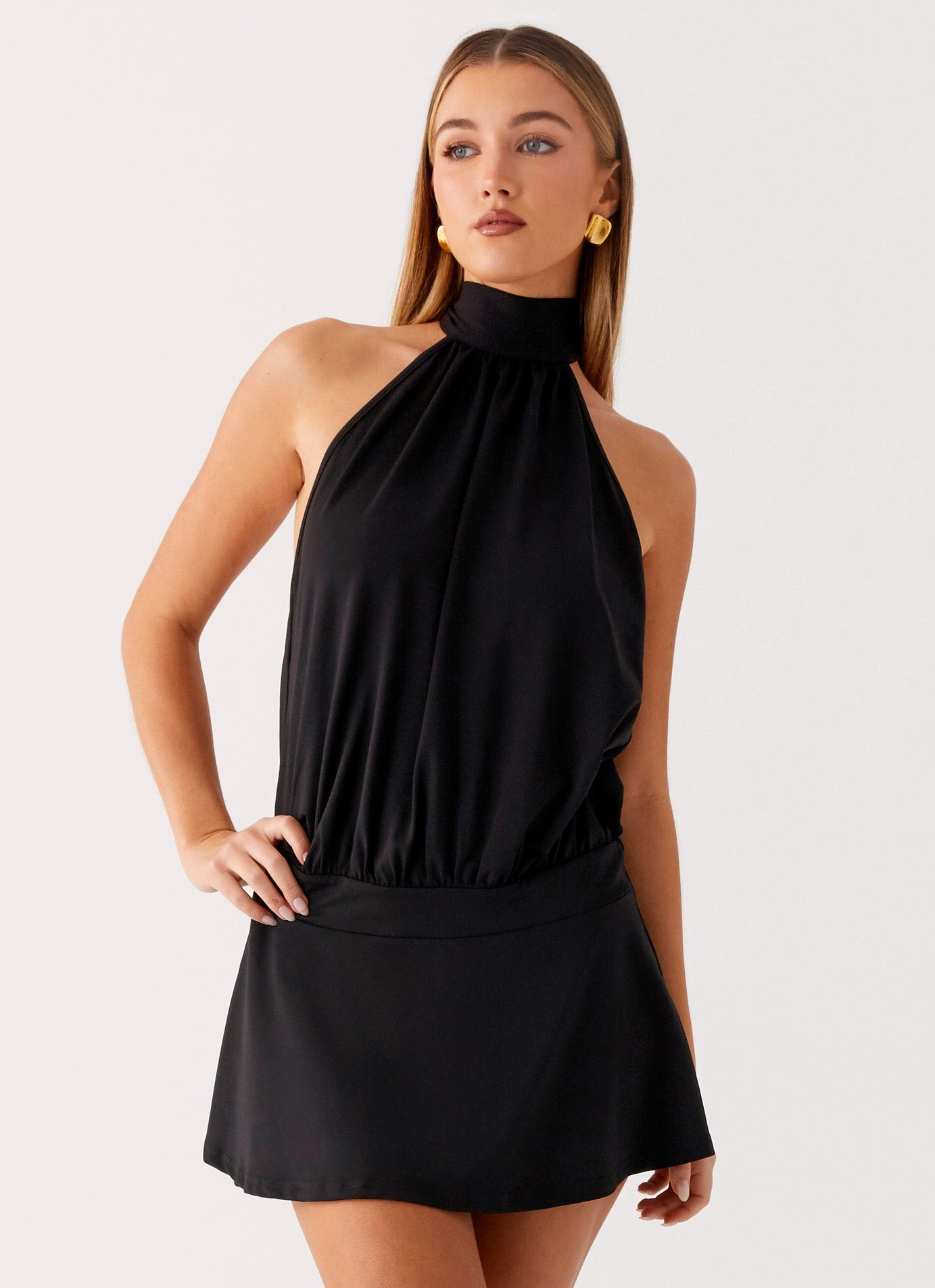Valor Mini Dress - Black Modern Touch Deep Hue
