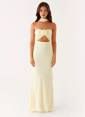 New Light Maxi Dress - Yellow Bridal-Shower Dreamy Motion