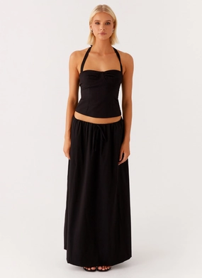 Weekend Style Cheryl Maxi Skirt - Black