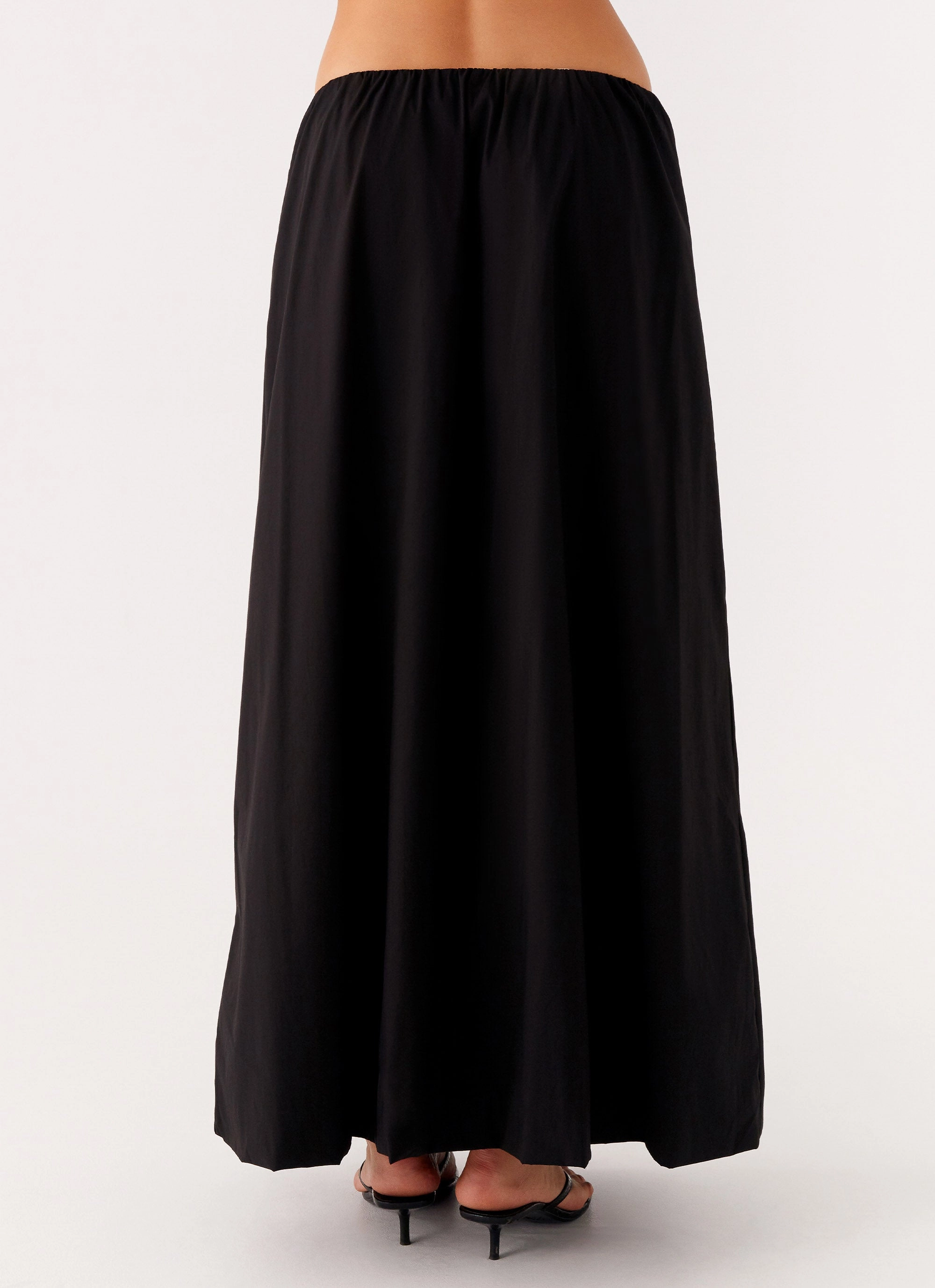 Cheryl Maxi Skirt - Black flowy silhouette City Tones