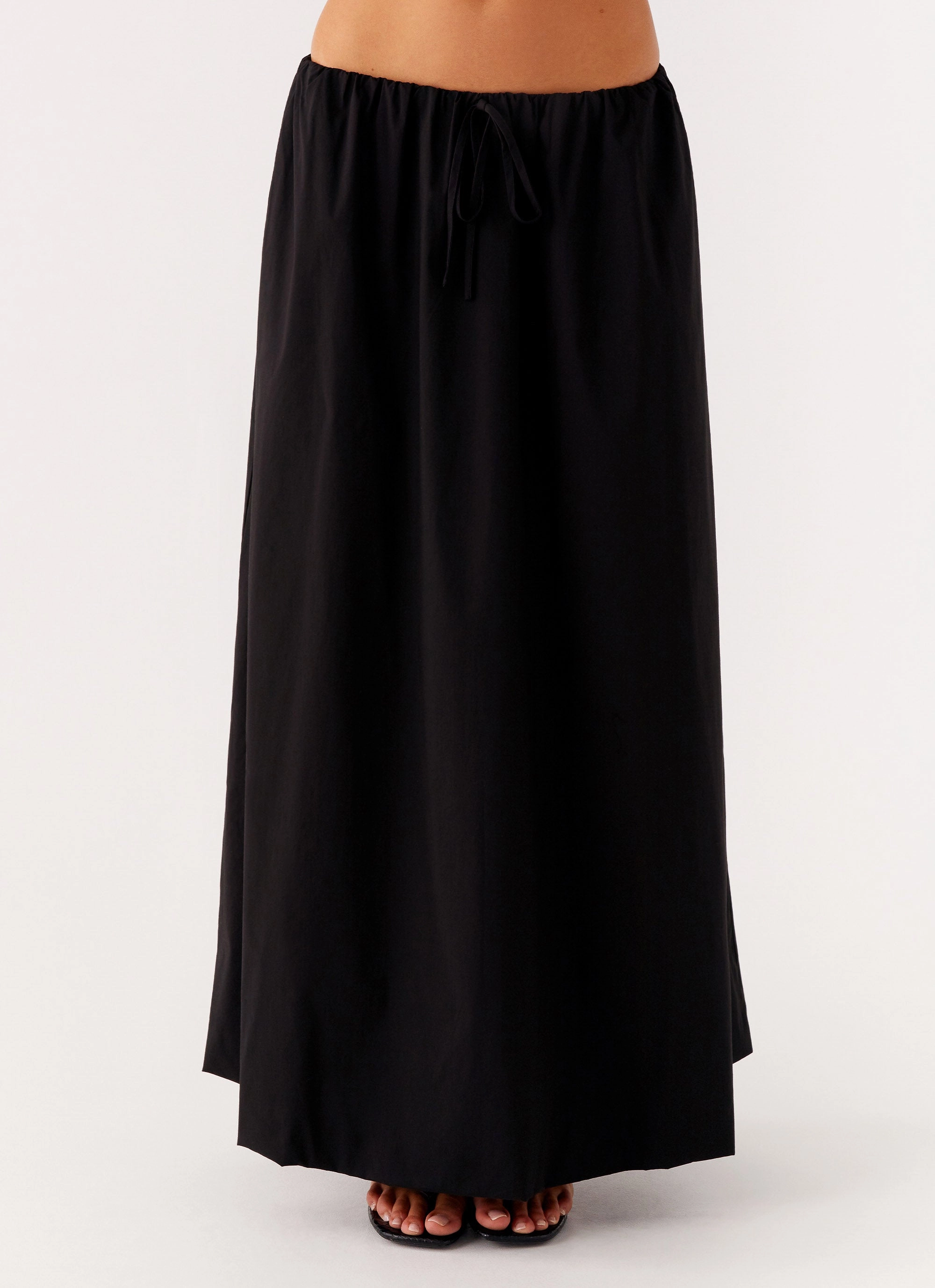 natural fiber Light Comfort Cheryl Maxi Skirt - Black