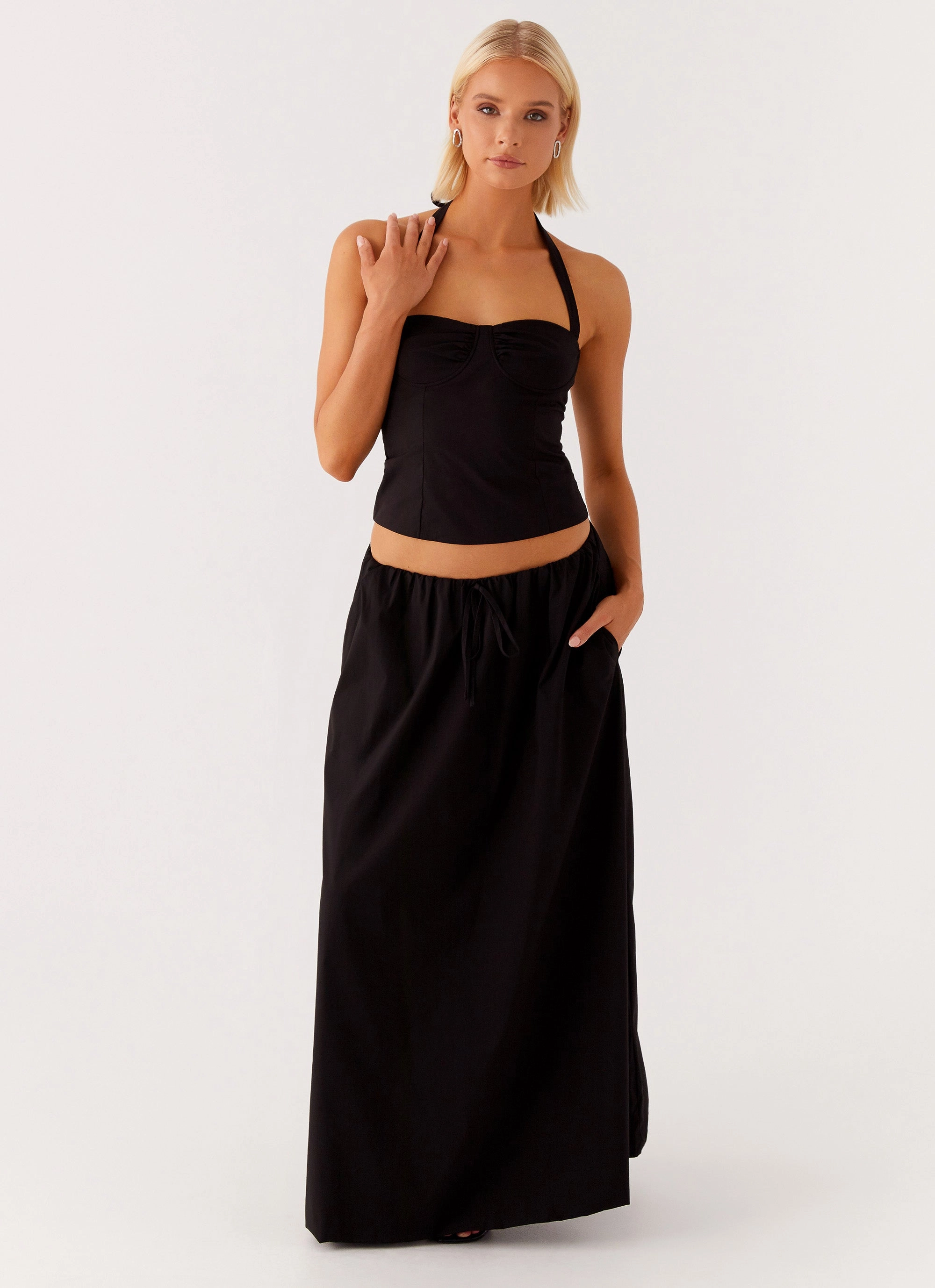 Cheryl Maxi Skirt - Black Classic Look