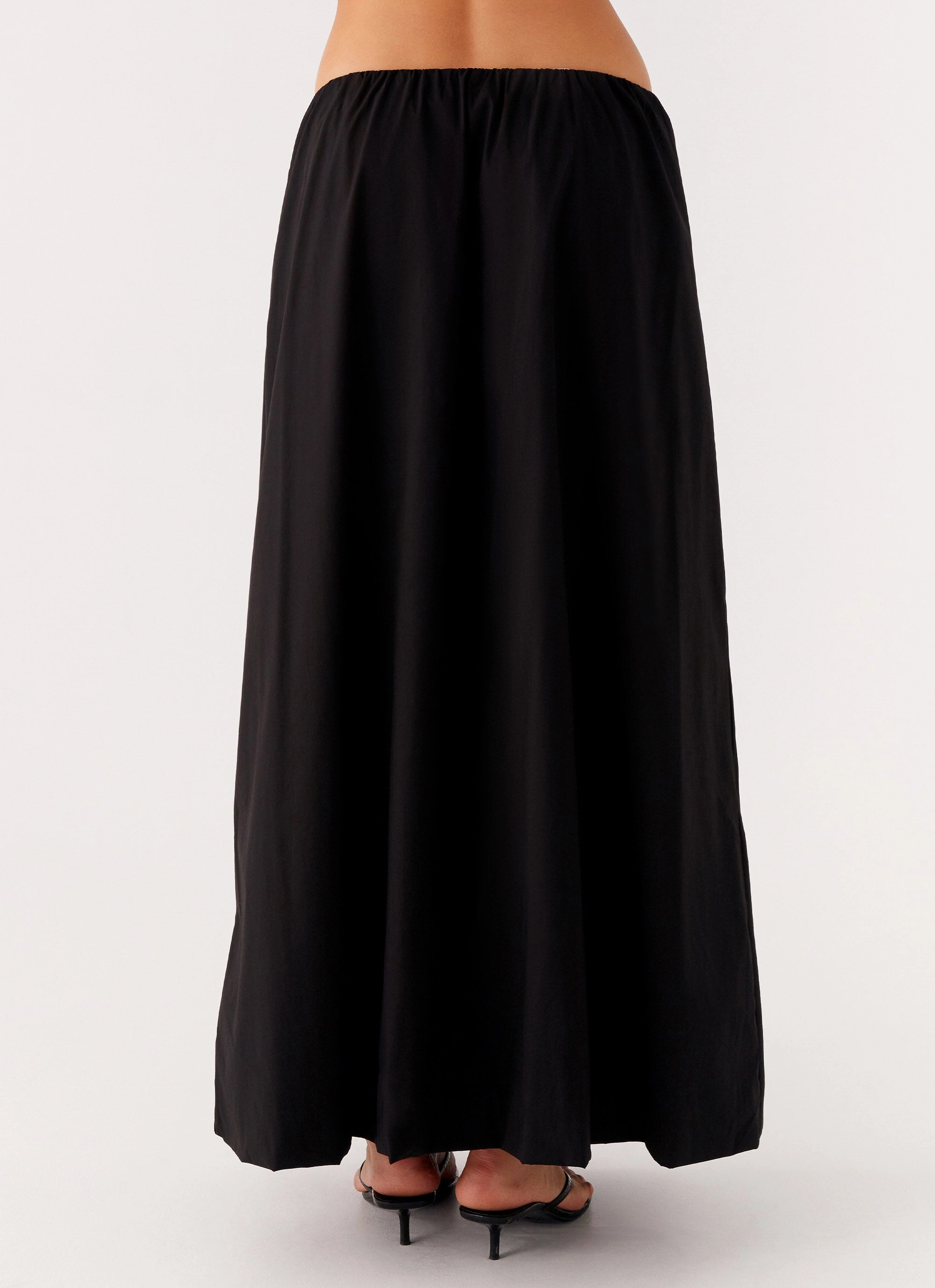 Double Stitched Cheryl Maxi Skirt - Black