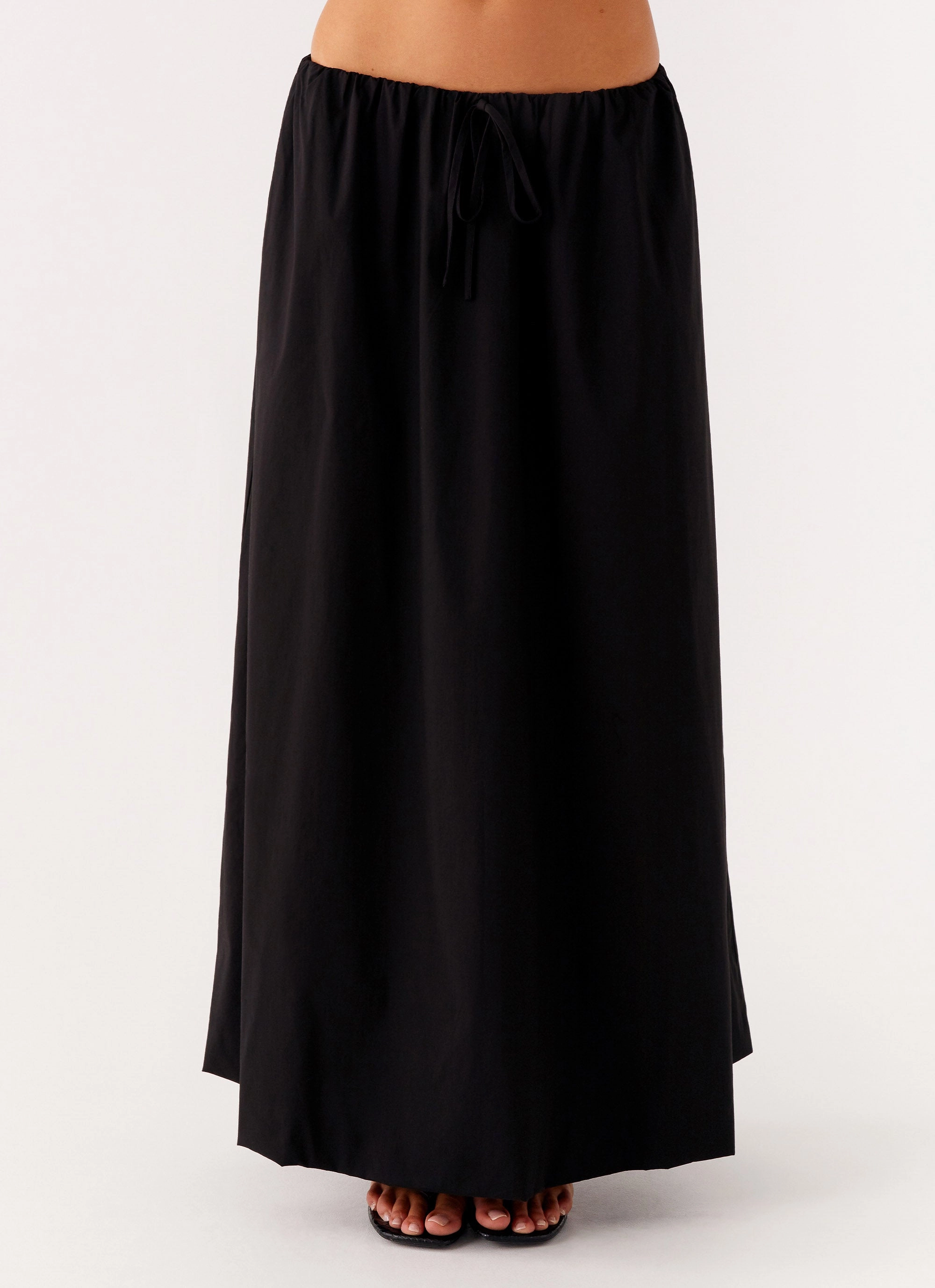 Thermoregulating Fabric Signature Detail Cheryl Maxi Skirt - Black