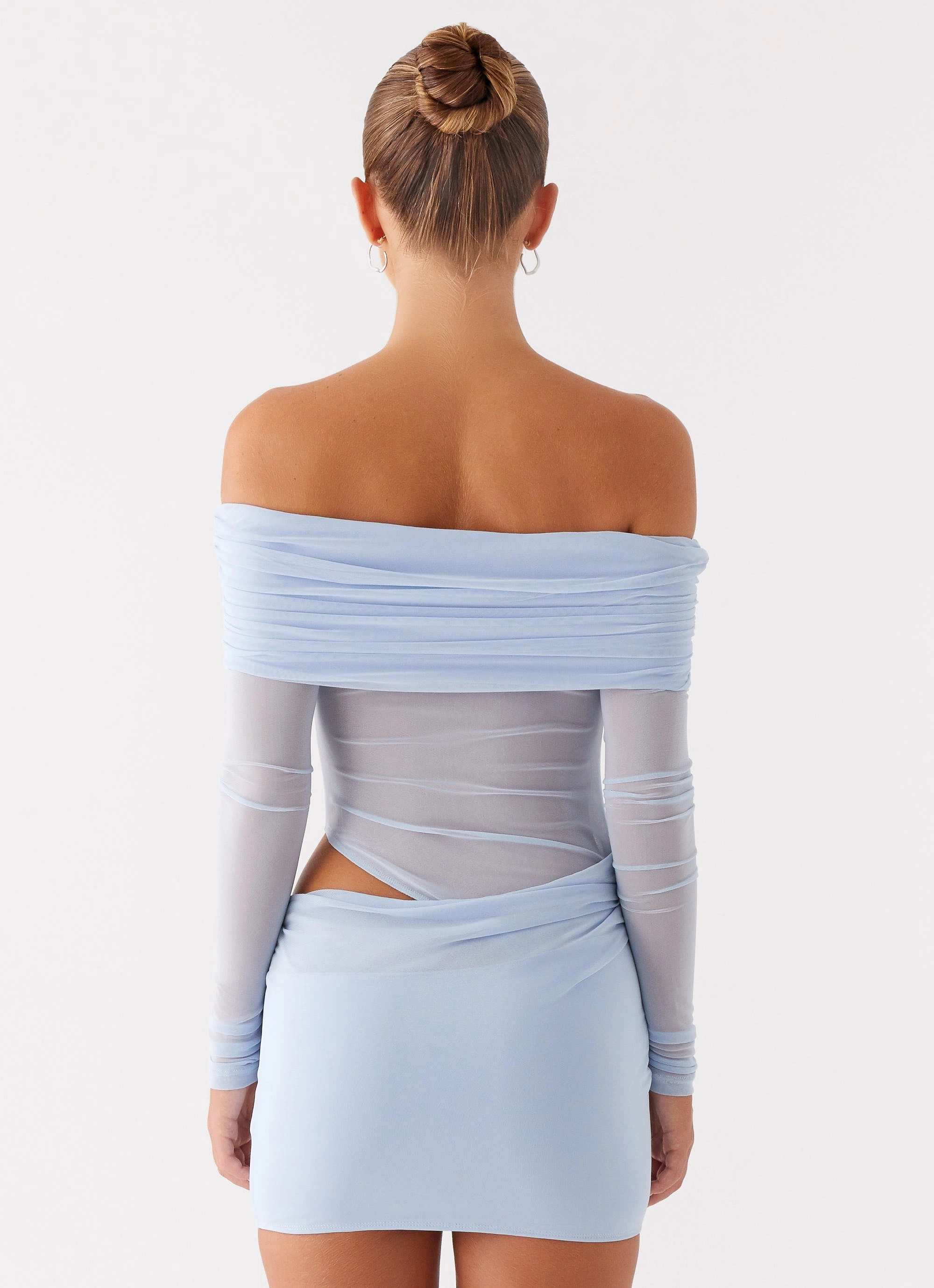 No Doubt Mini Dress - Blue Satin-Edge Cruise-Wear