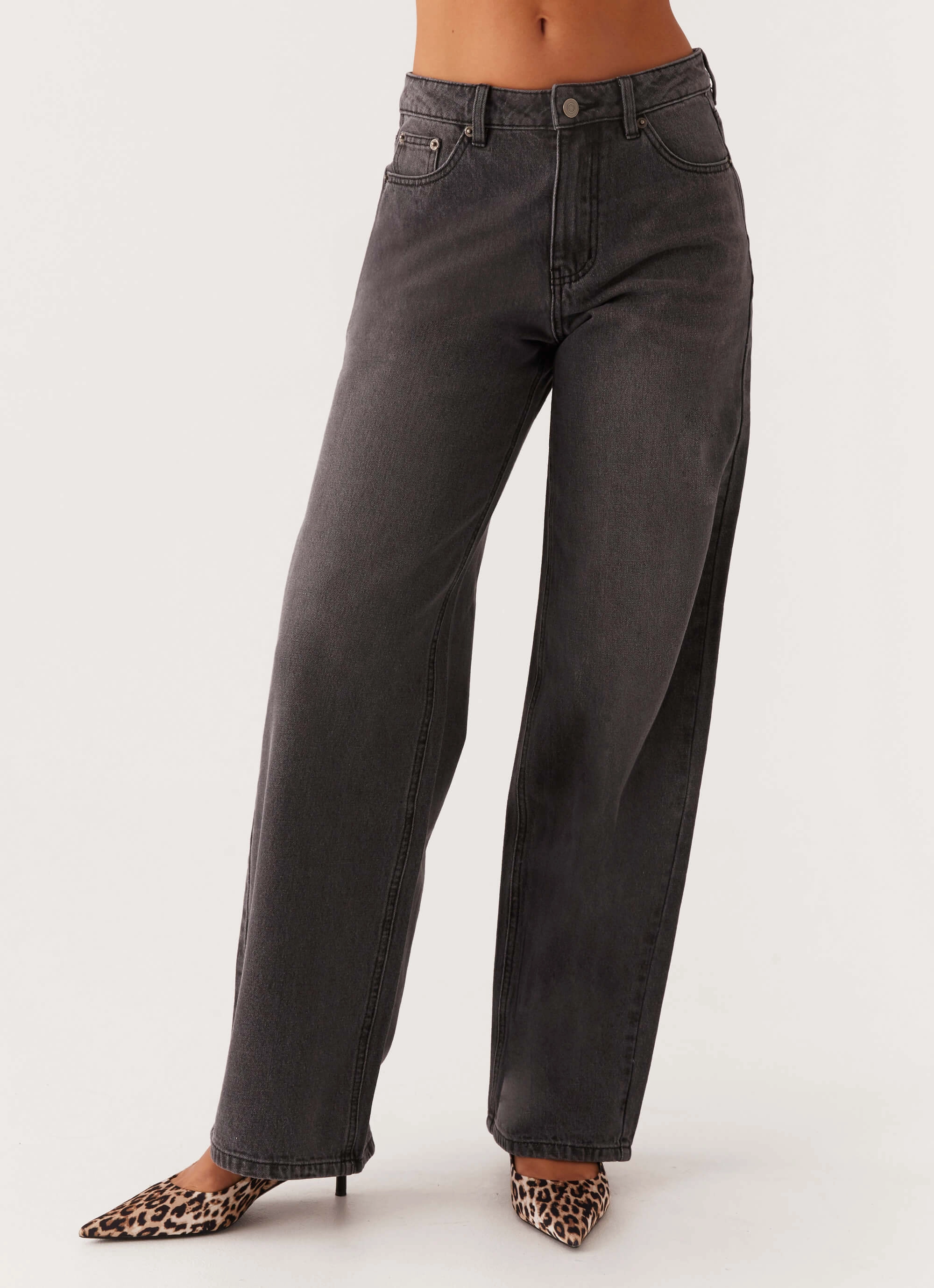 Keanna Low Rise Denim Jeans - Charcoal Daywear Option Style Essential