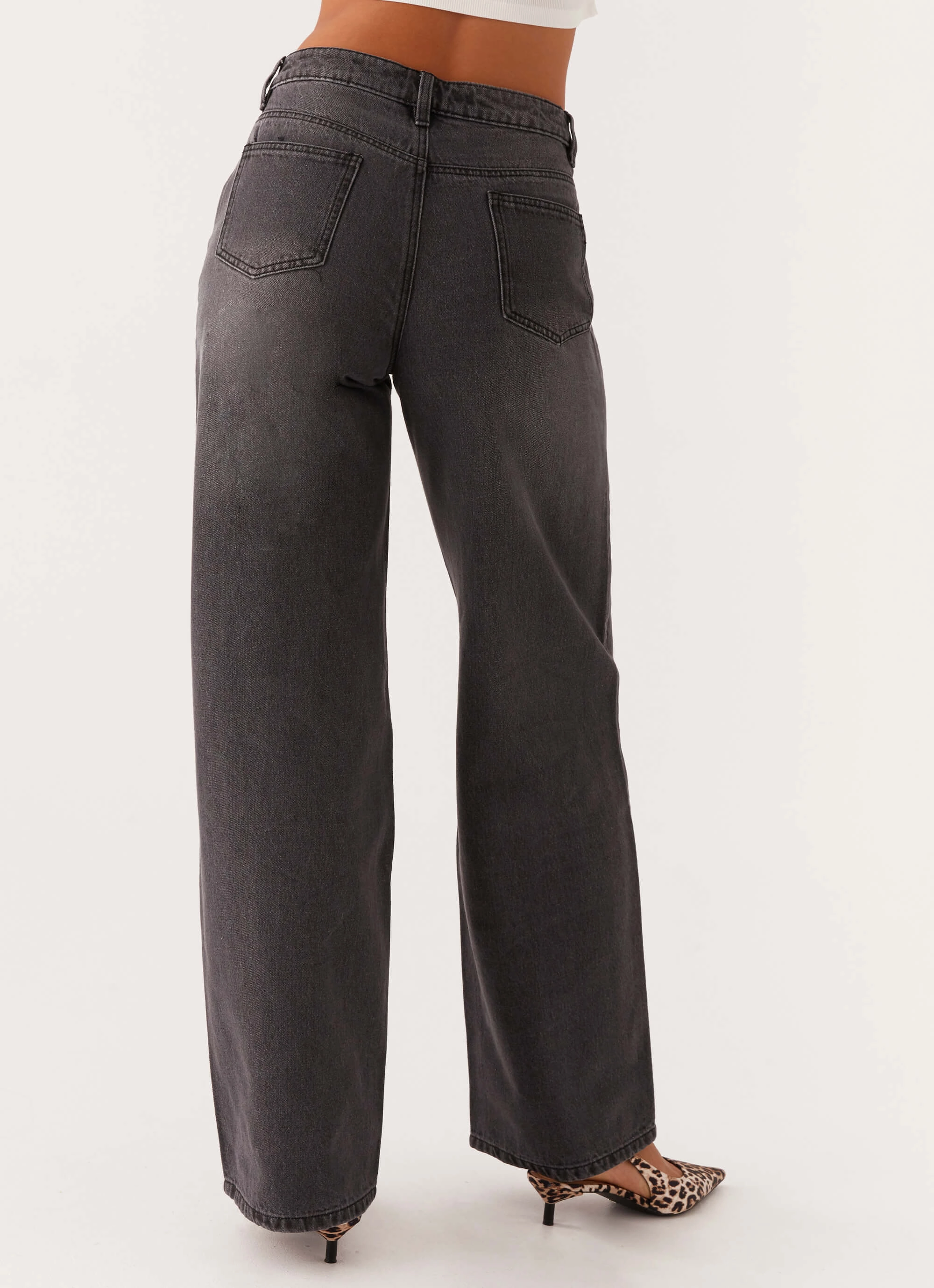 Date Night Sustainable Active Ready Keanna Low Rise Denim Jeans - Charcoal