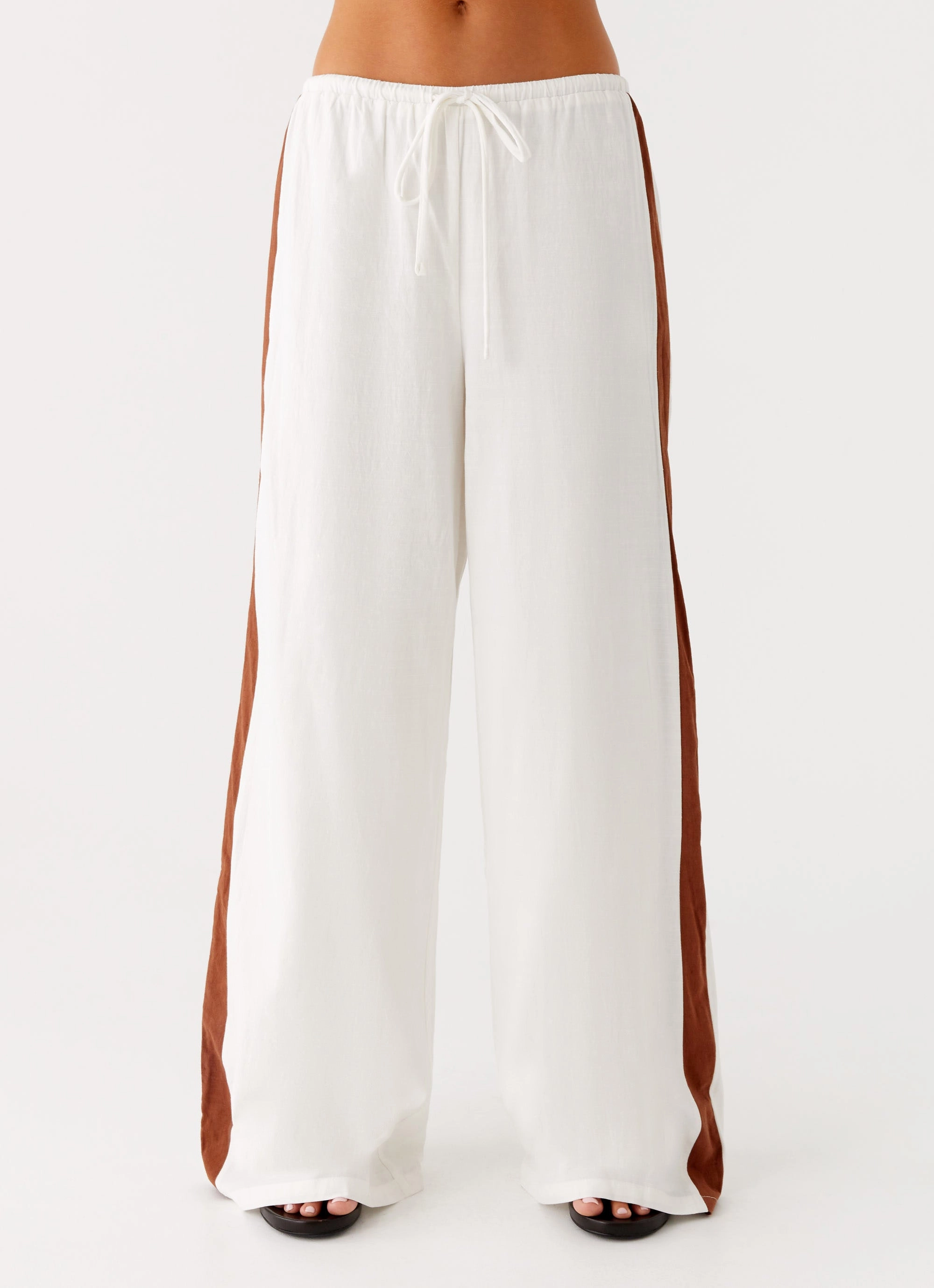Dalida Linen Pants - Ivory Relaxed Waist Perfect Fit Wear