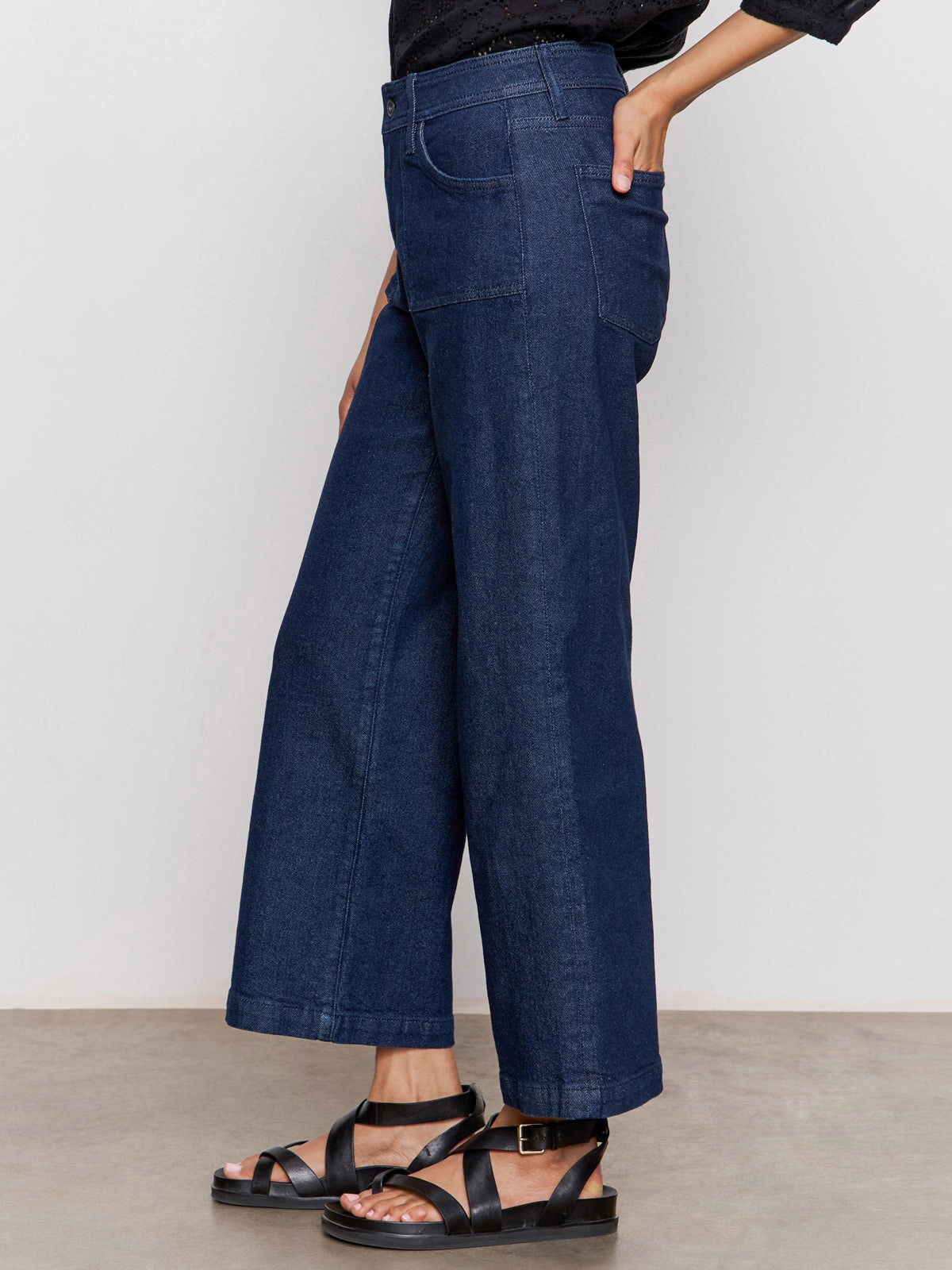 League Crop Jeans Plot Twist Layered Panel Design FadeResistant Dye