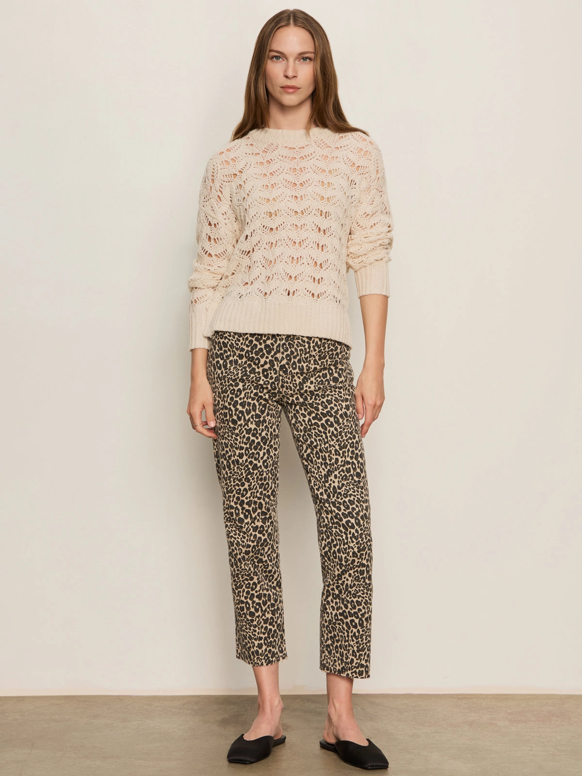 Cadence 90's Straight Crop Jean French Kitty Tactile Soft Texture