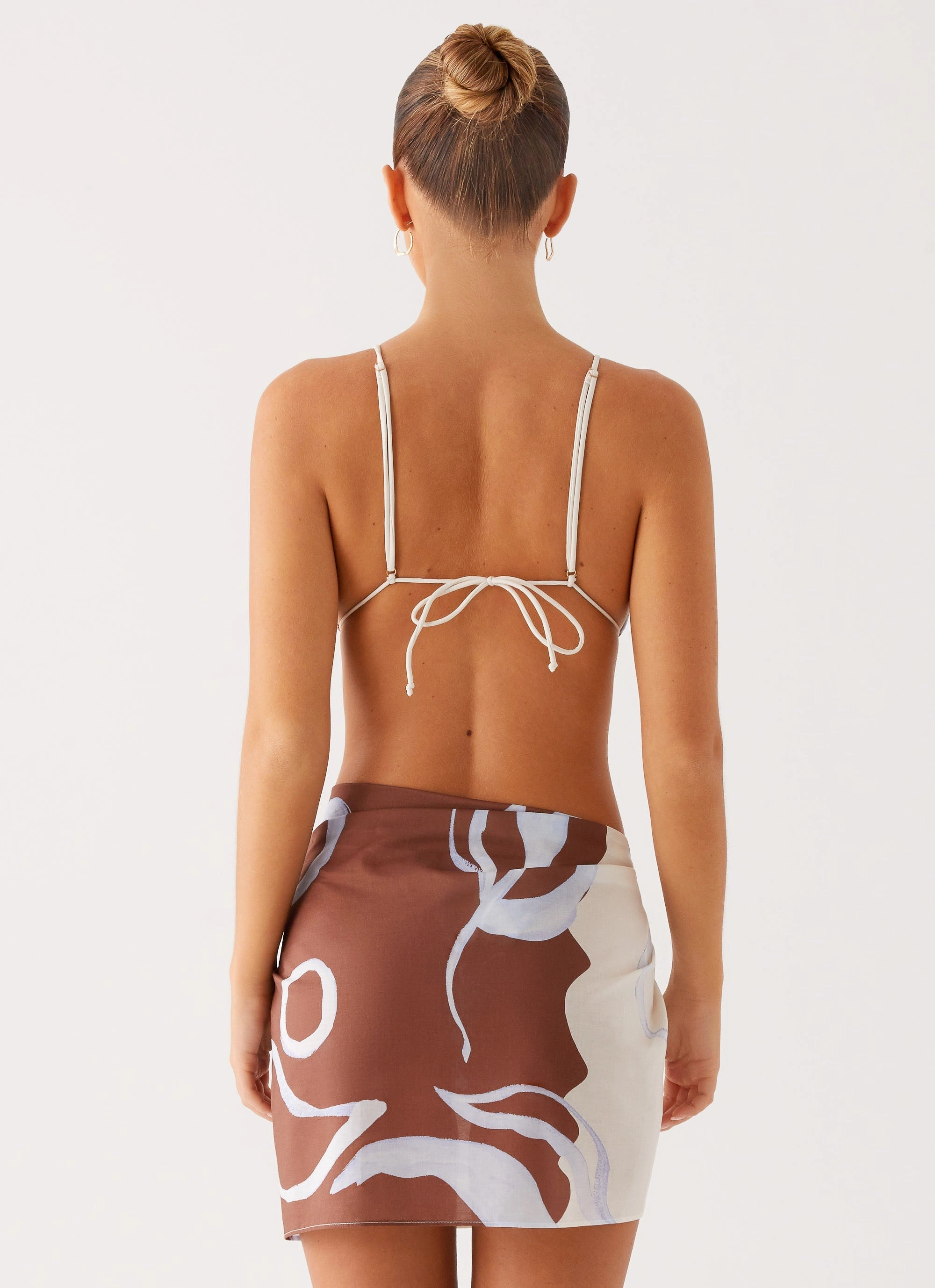 Non Slip Grippers Ultra Light Fabric Ocean Is Calling Mini Sarong - Bloom Wave Print