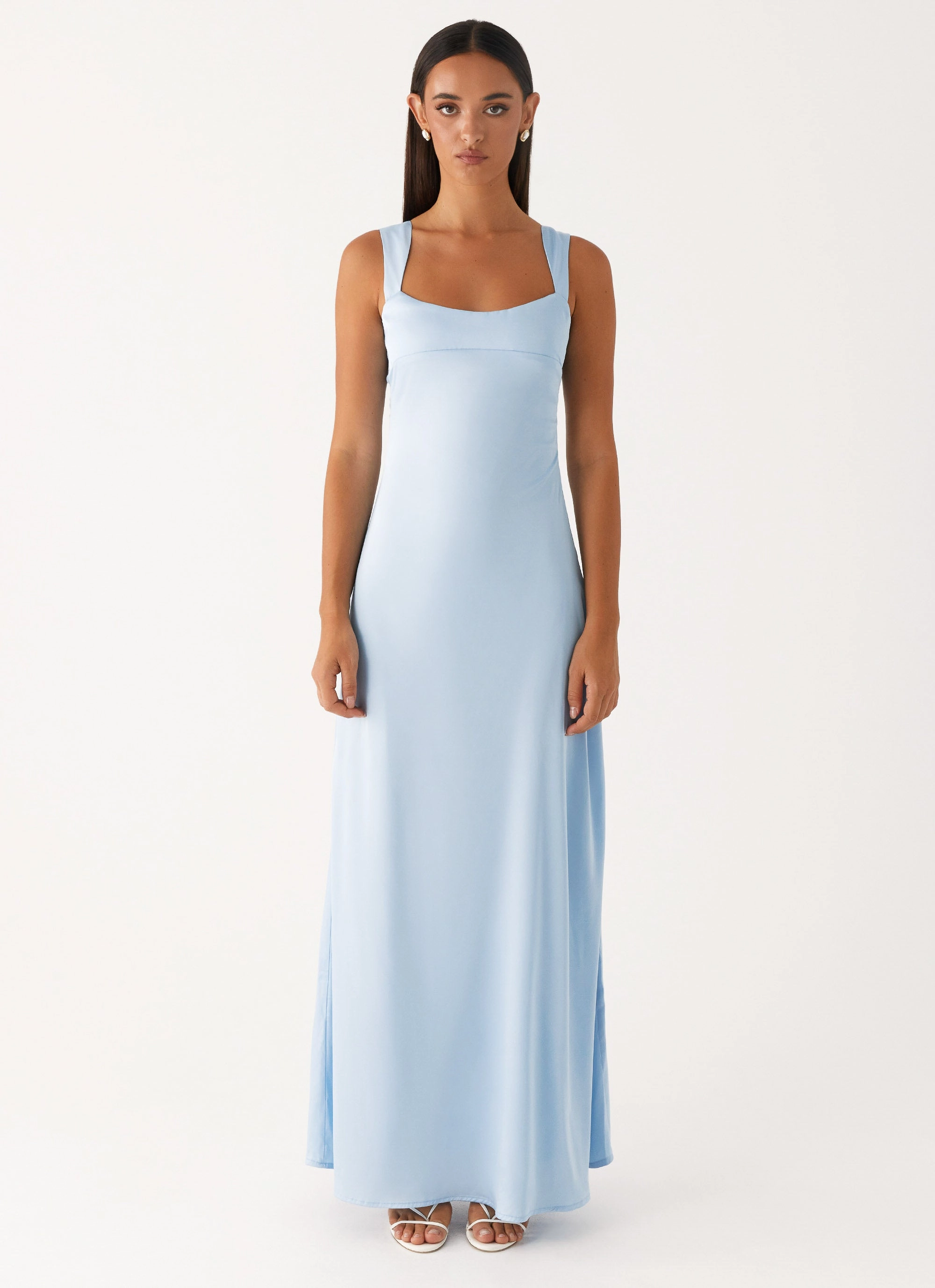 Odette Satin Maxi Dress - Blue Signature-Style