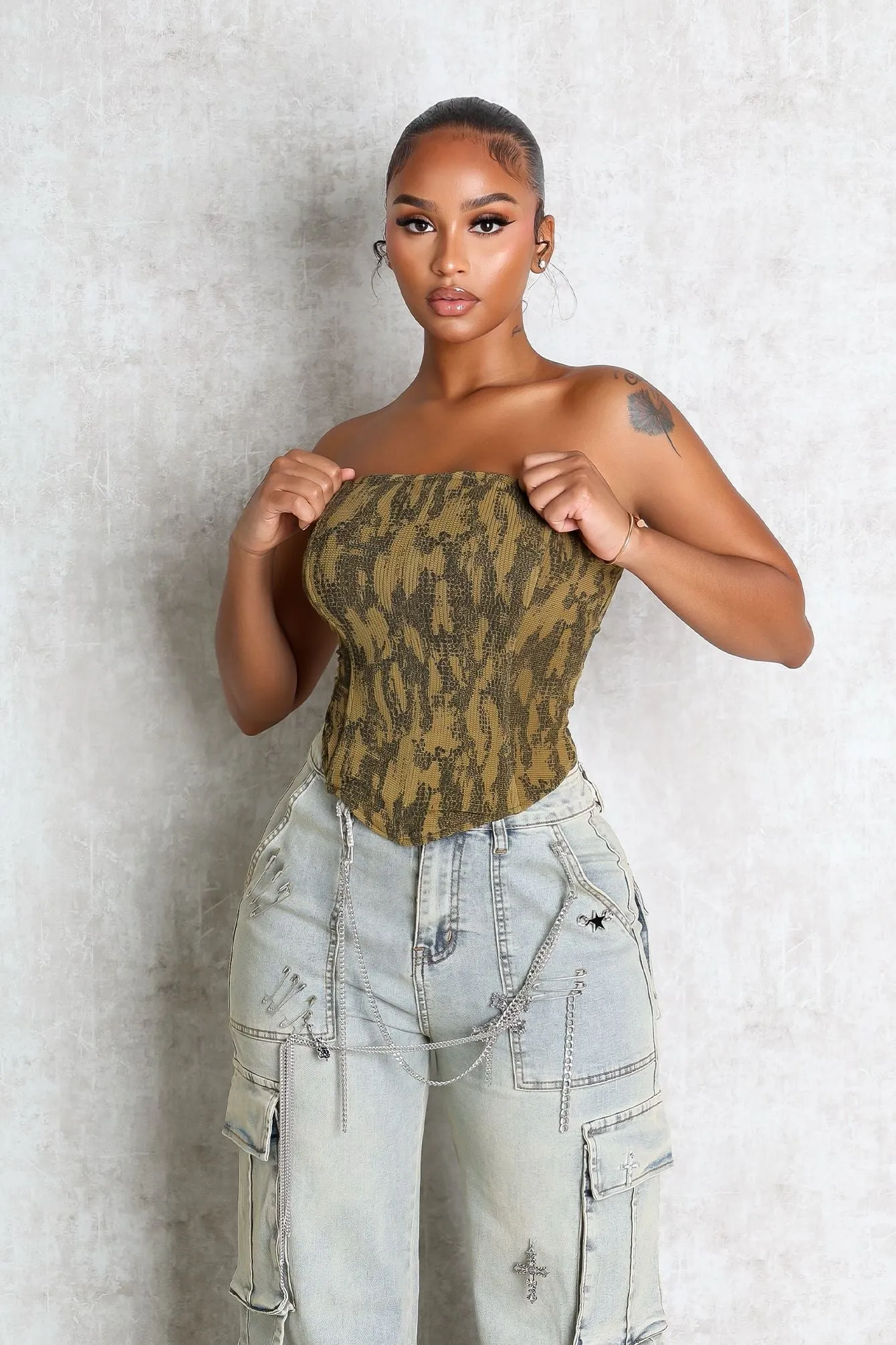 Serpentina Slinky Corset Top Athletic Look