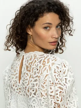 Cherished Lace Tee White QuickDrying