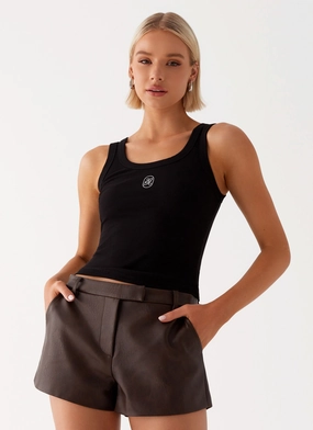 Anti Static Fabric Francisco Mini Shorts - Brown