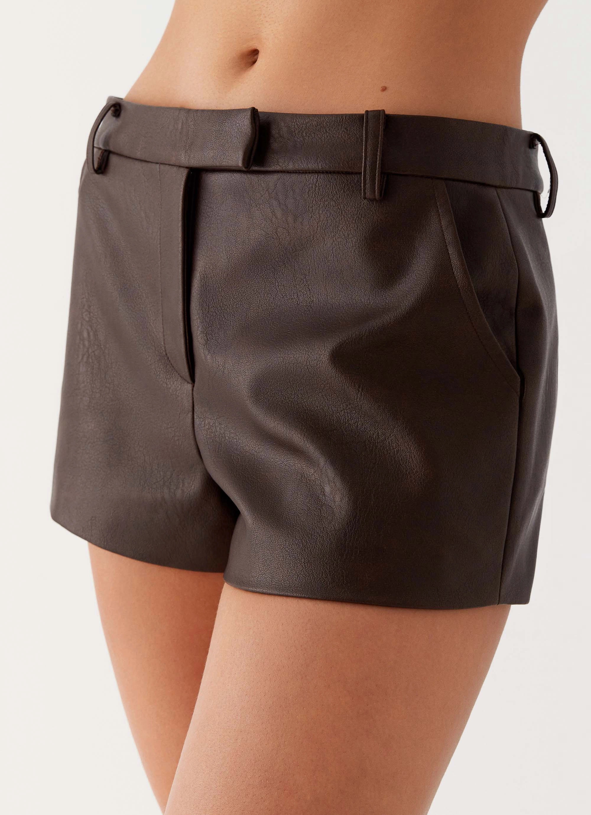 Odor Resistant Treatment Thermal regulation Francisco Mini Shorts - Brown