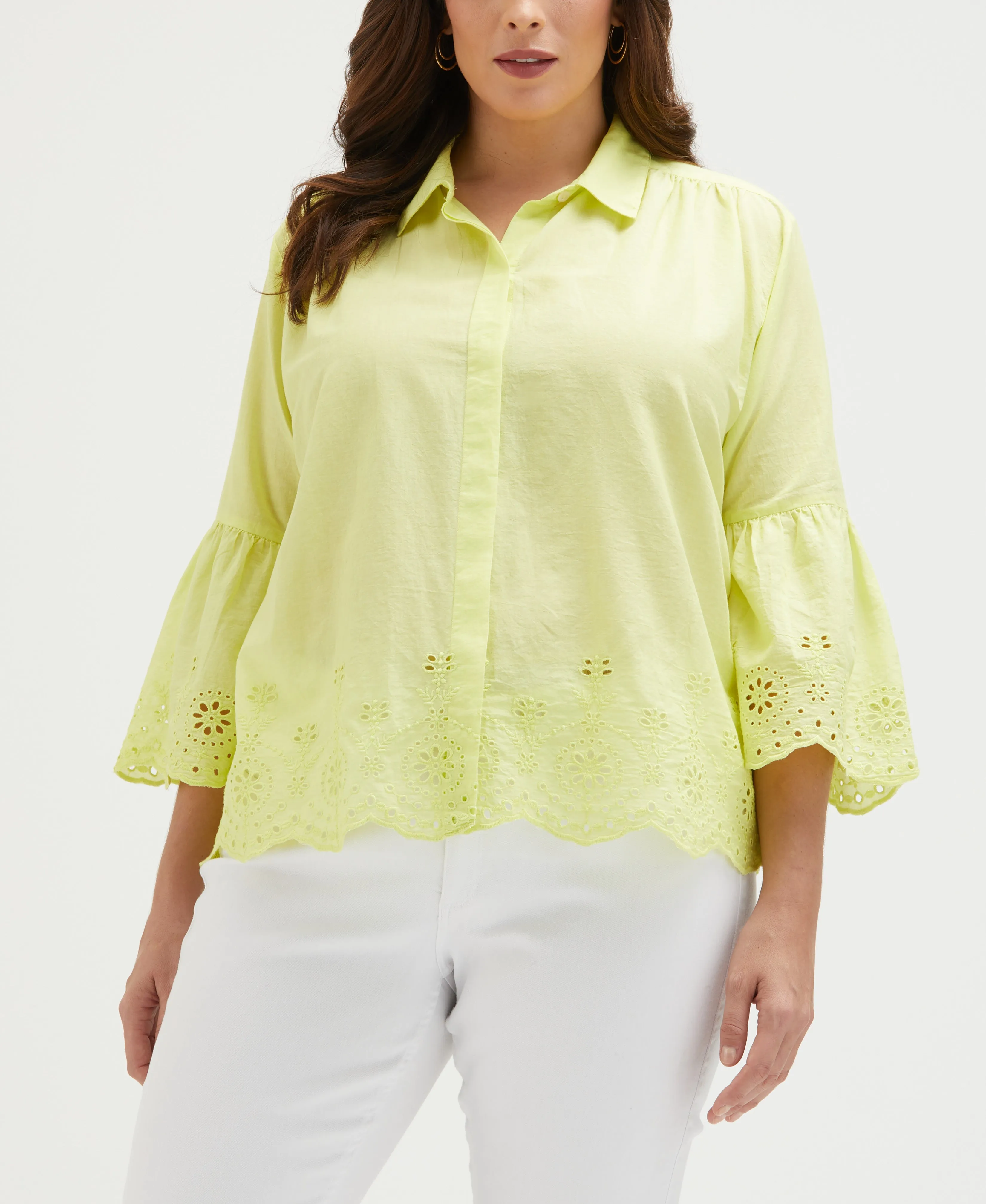 LowProfileDesign Plus Size Embroidered Blouse