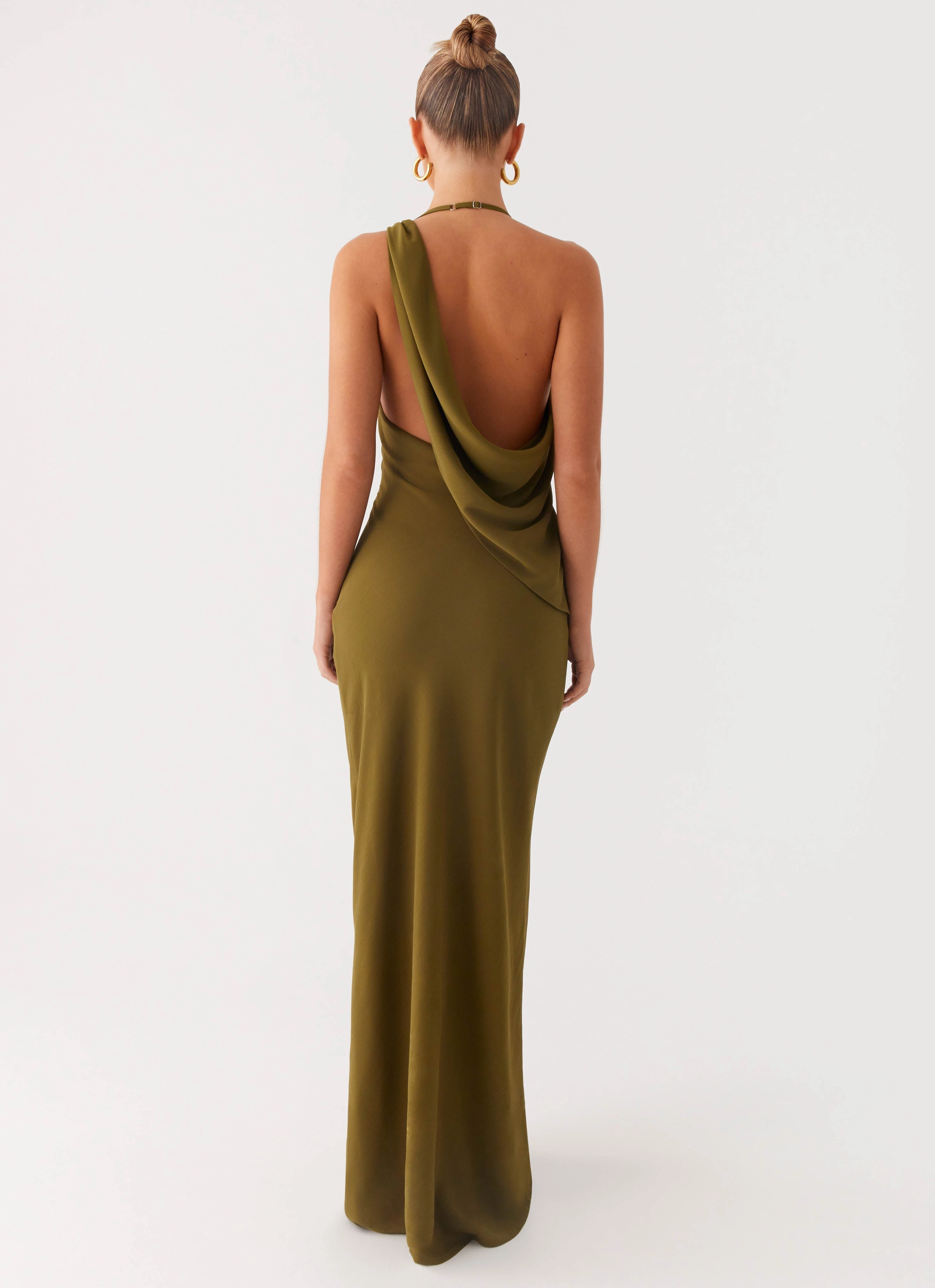 Easy Lovely Daywear Comfort Opal Glow Maxi Dress - Khaki