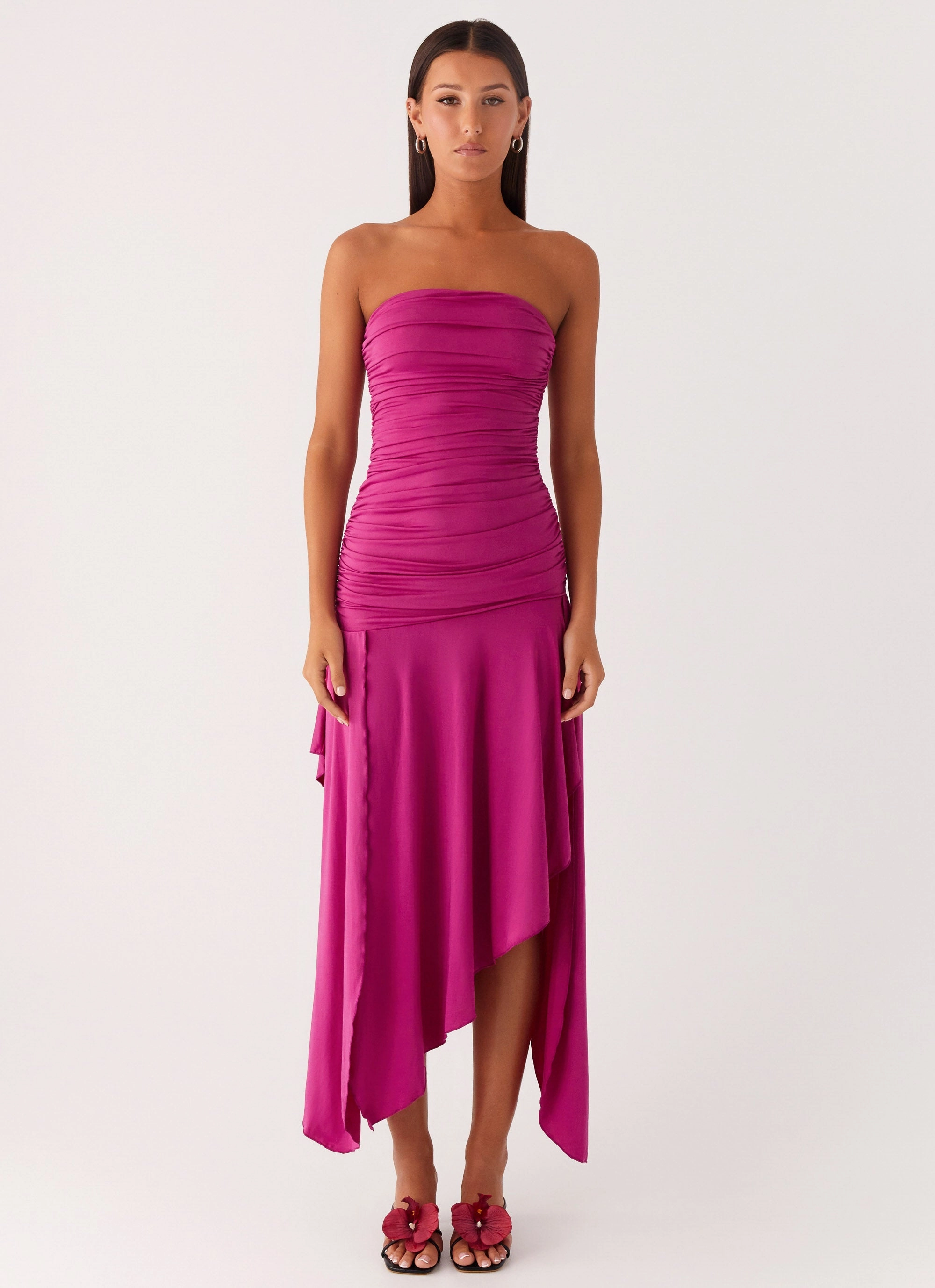 Ora Strapless Maxi Dress - Fuchsia Pure Comfort Stylish and Comfortable