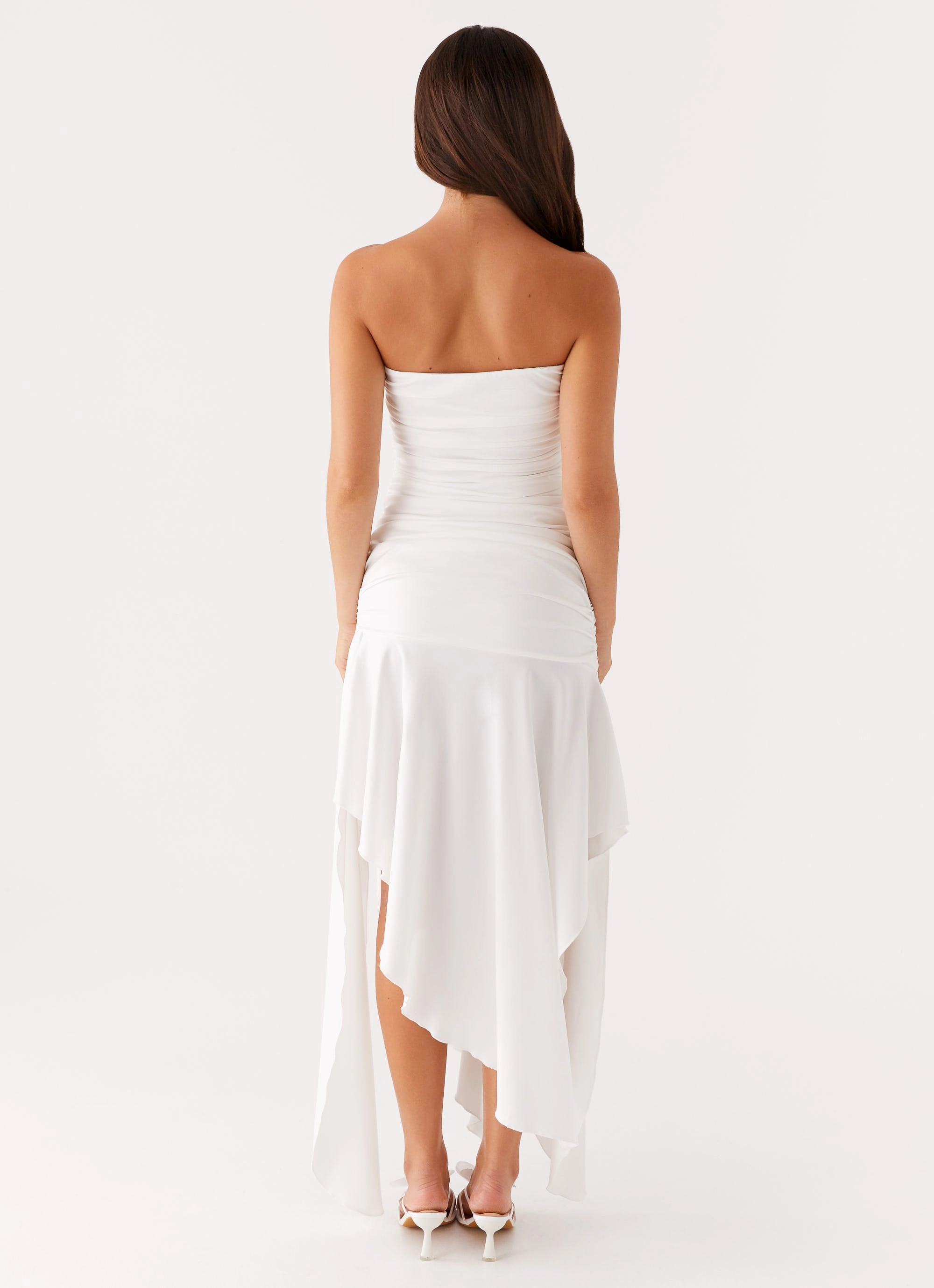 Comfy Style Effortless Layering Ora Strapless Maxi Dress - White