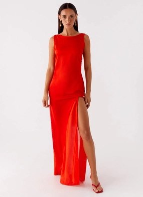 Weekend Vibe Ramiro Maxi Dress - Red