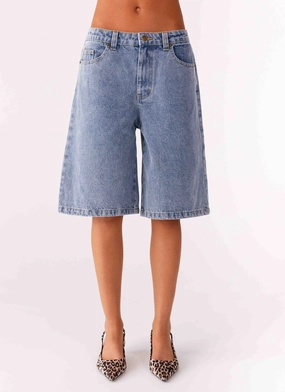 Orleans Denim Jorts - Blue Cross Ventilation Channels
