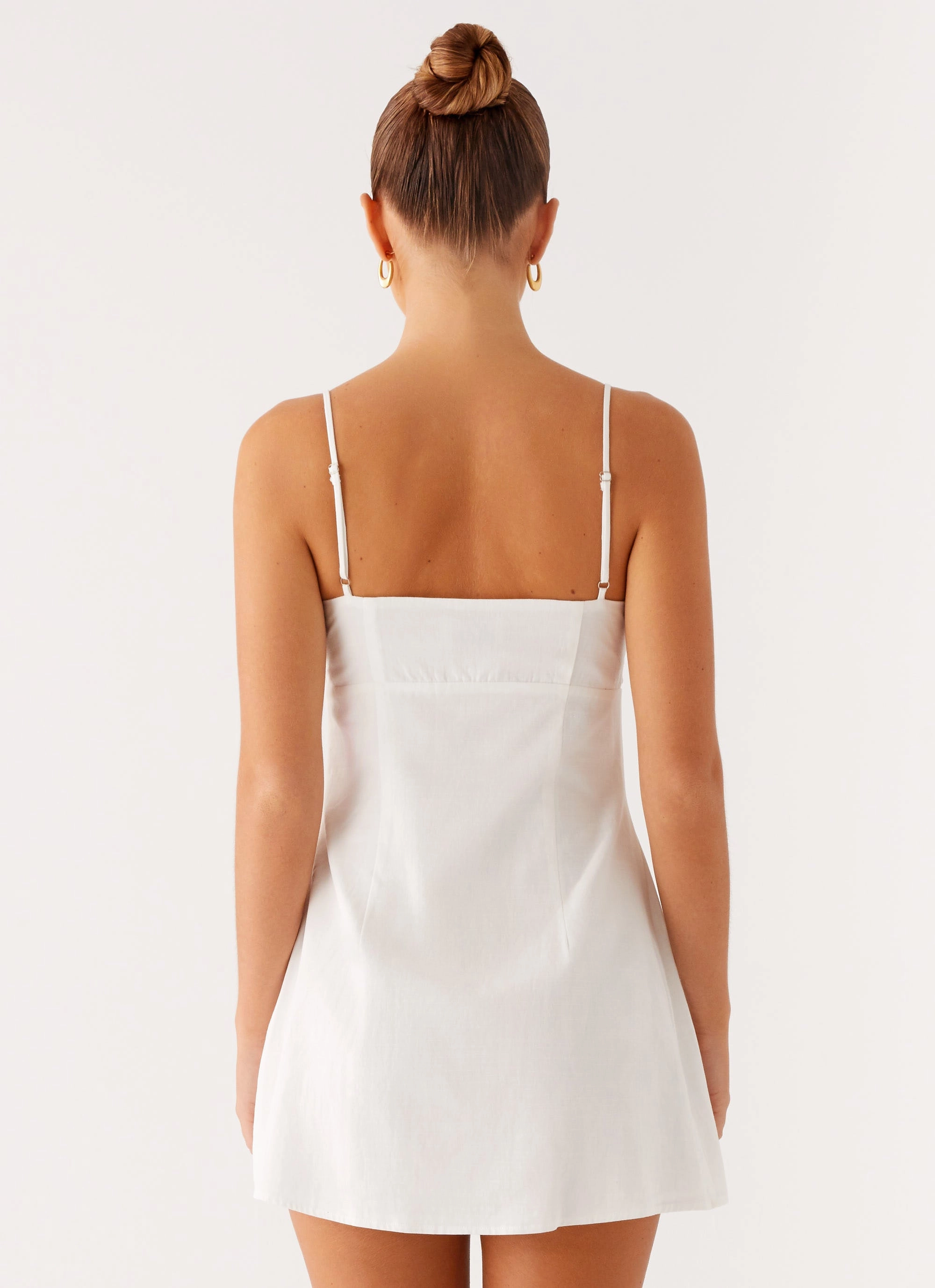 Orson Mini Dress - White Contrast Panel