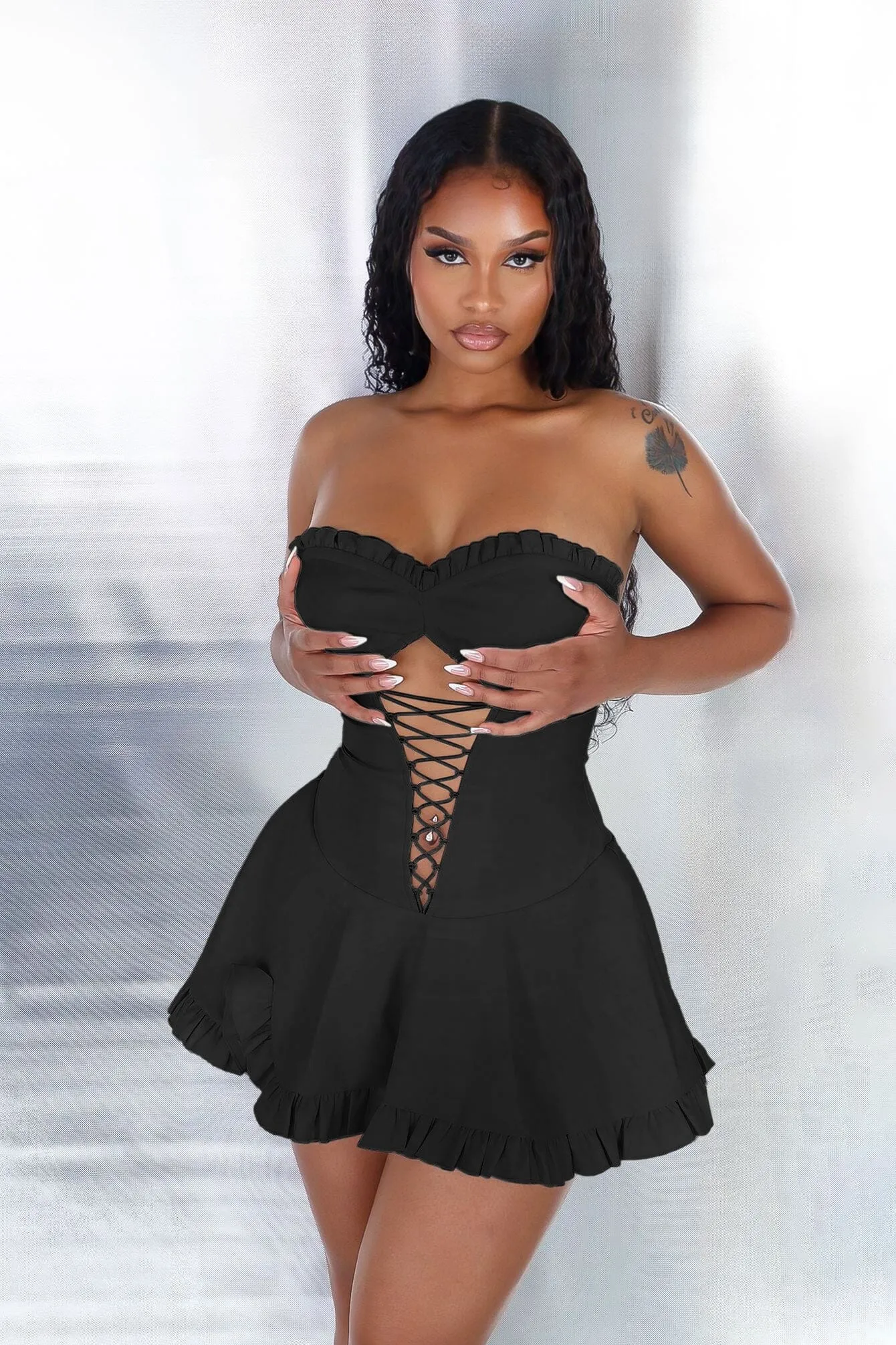 AntiPillTreatment Oslo Faux Leather Mini Dress