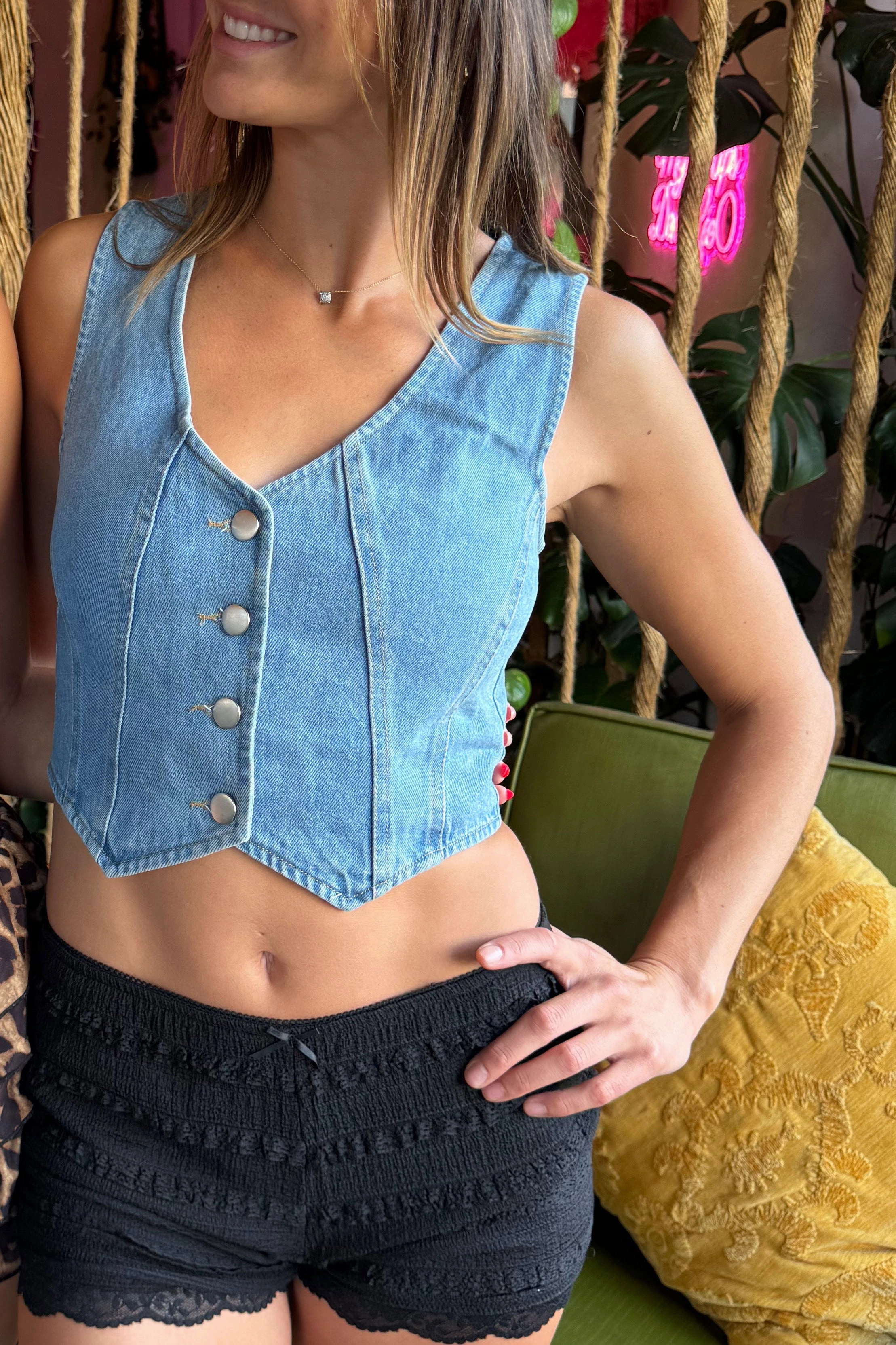 Outlaw Denim Vest Sustainable Road Trip