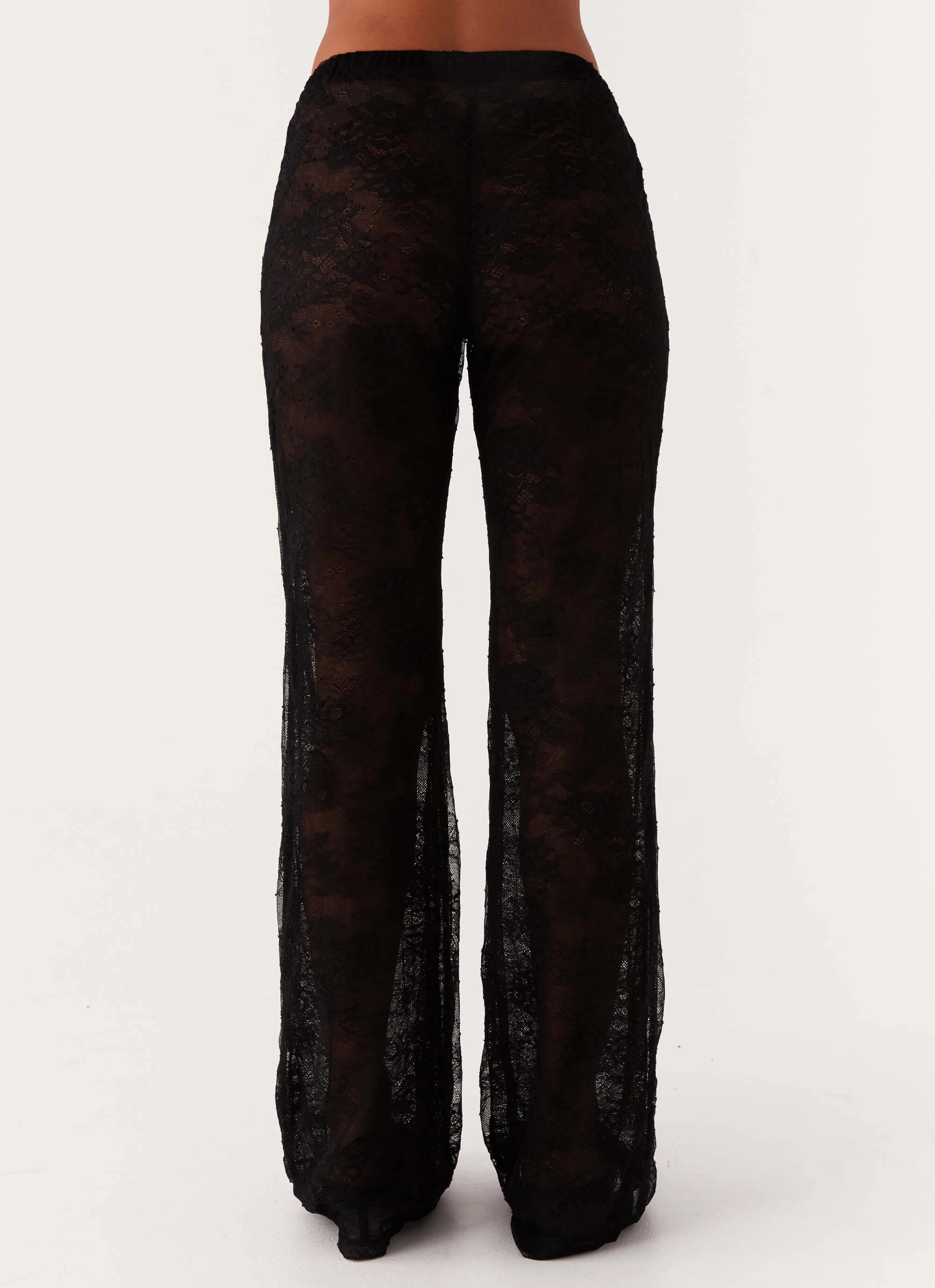 Lounge-friendly Paige Lace Pants - Black