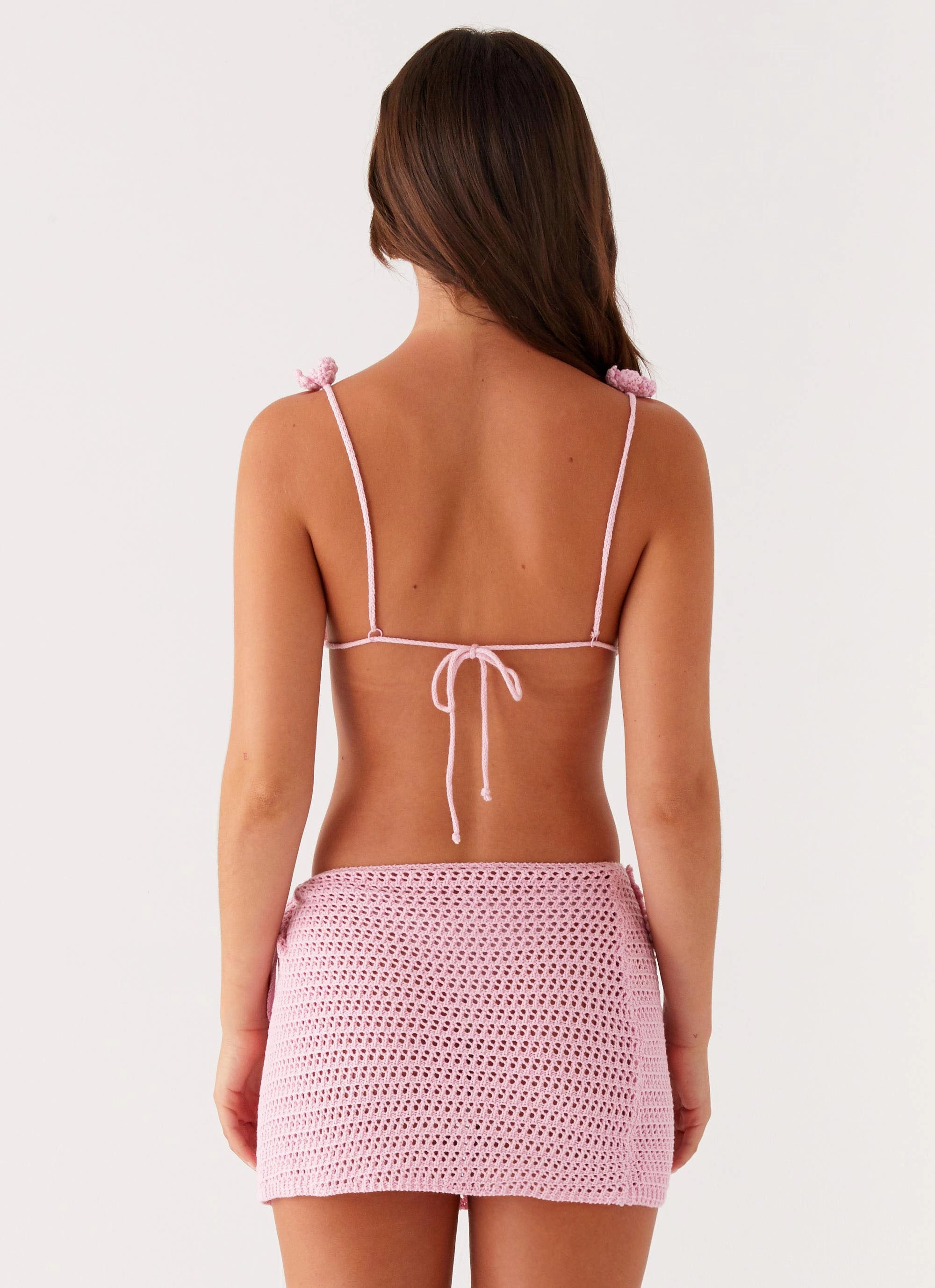 Palazzo Crochet Wrap Skirt - Pink Street Ready