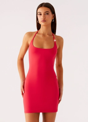 Palm Beach Mini Dress - Pink Work Mood