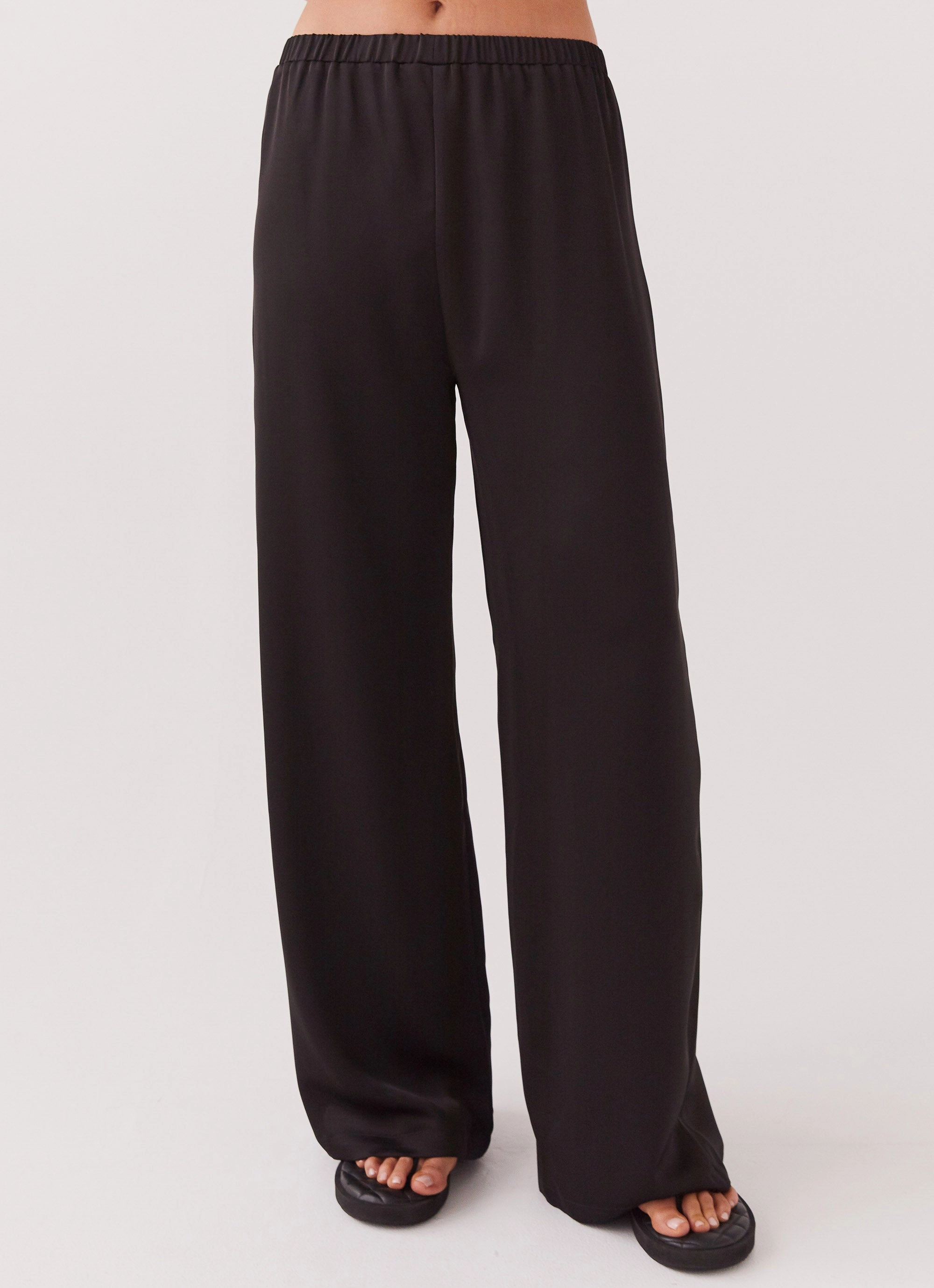 Palm Cove Satin Pants - Black FadeResistantTreatment AntiStaticTreatment