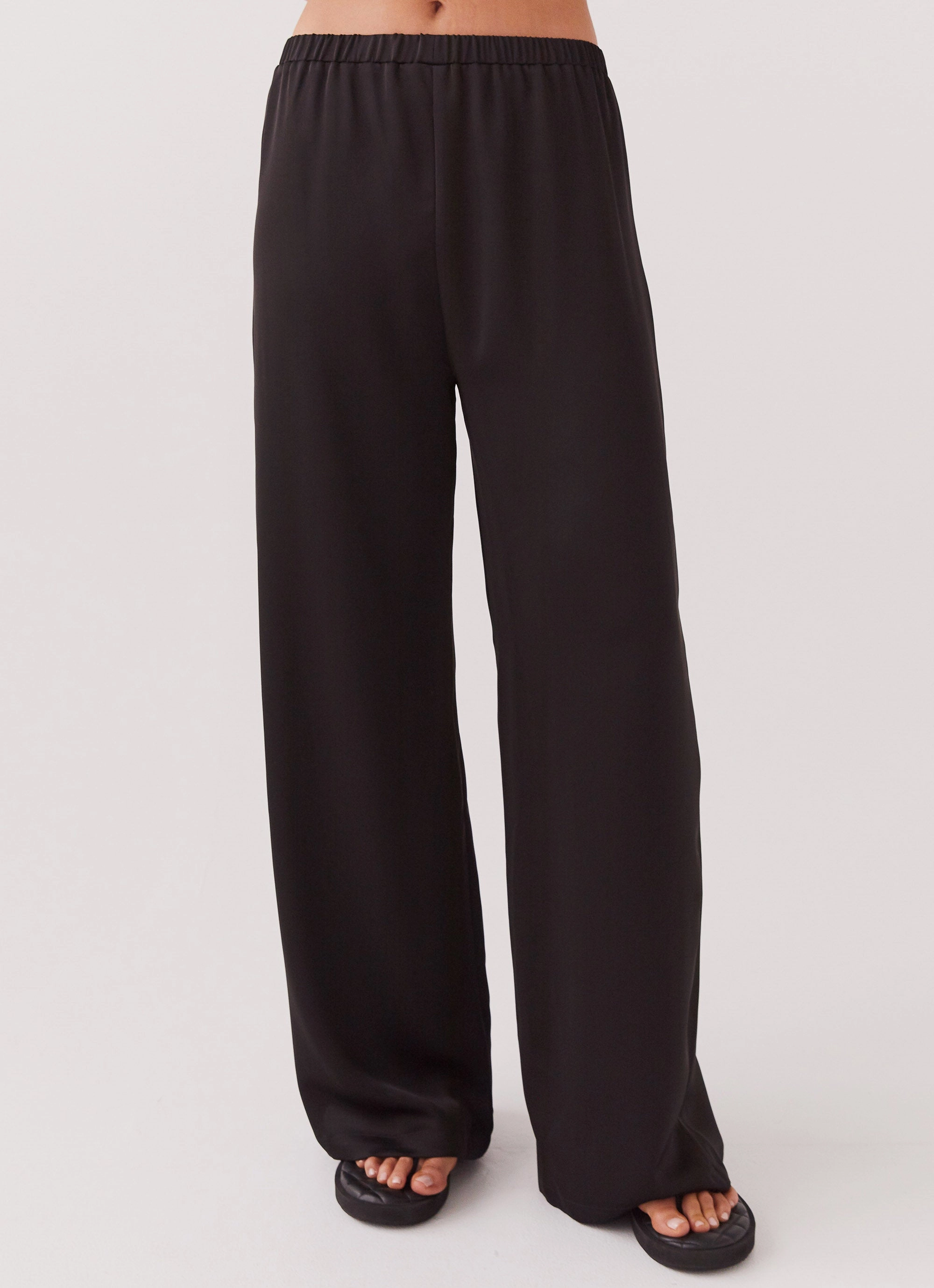 Palm Cove Satin Pants - Black Compact Storage Easy Travel