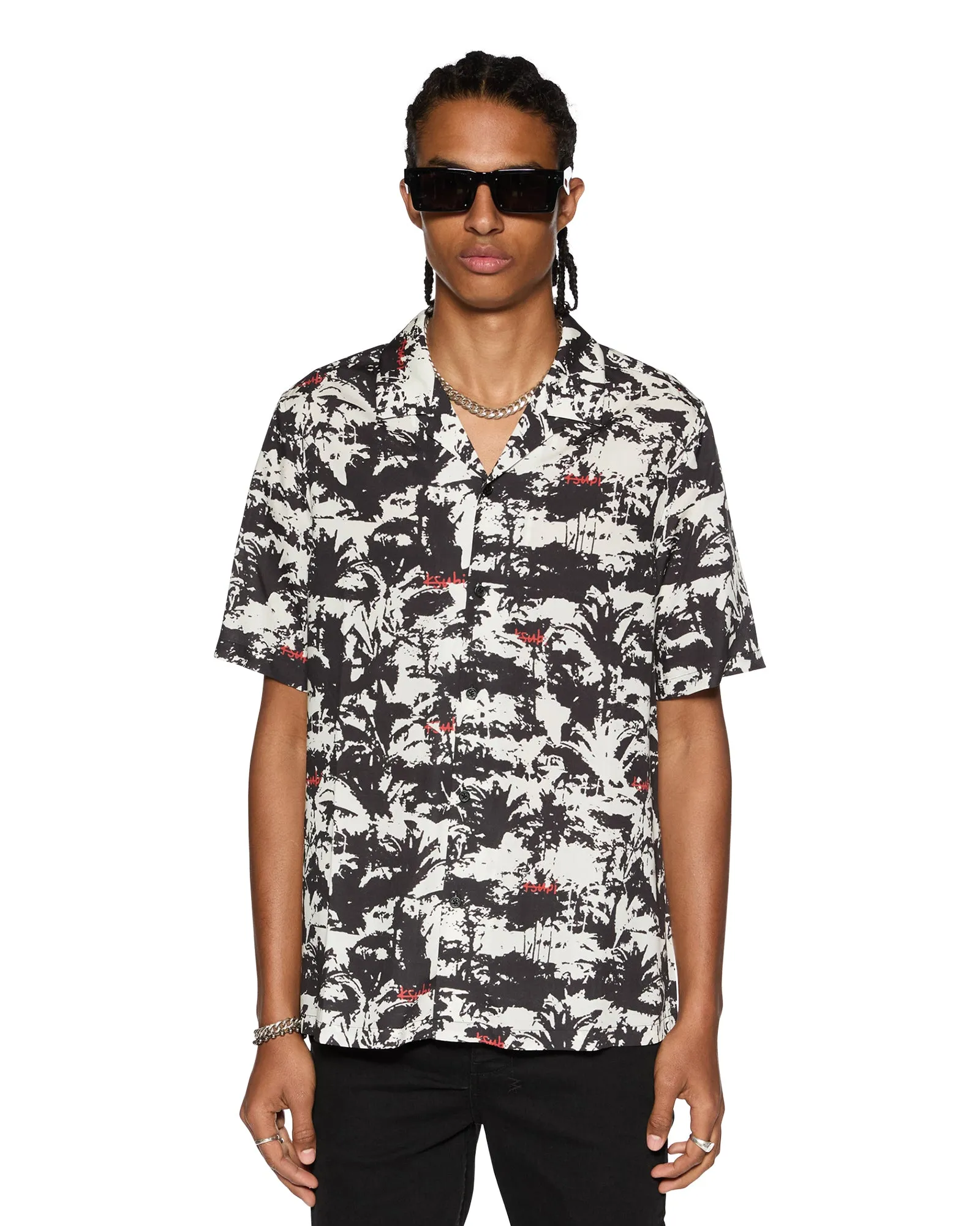 SolarReflectiveFinish PALMTREE RESORT SS SHIRT MULTI BreathableConstruction