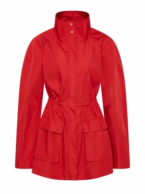 Volunteer Dirt Repellent Surface Paper Taffeta Parka in Red