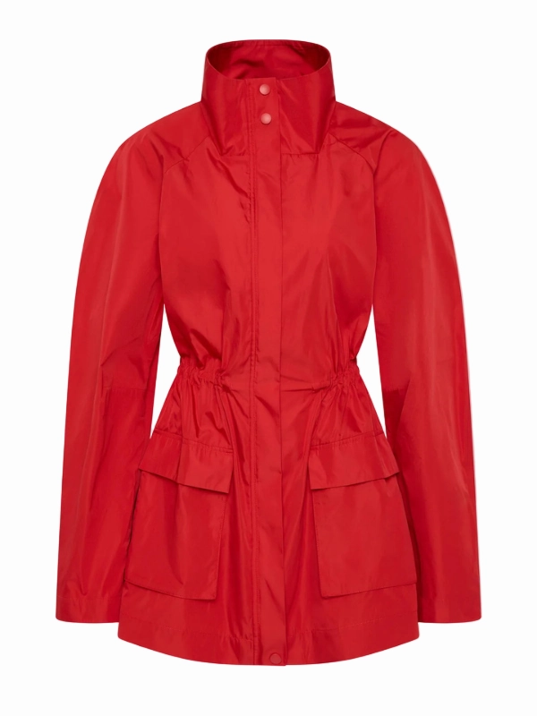 Volunteer Dirt Repellent Surface Paper Taffeta Parka in Red