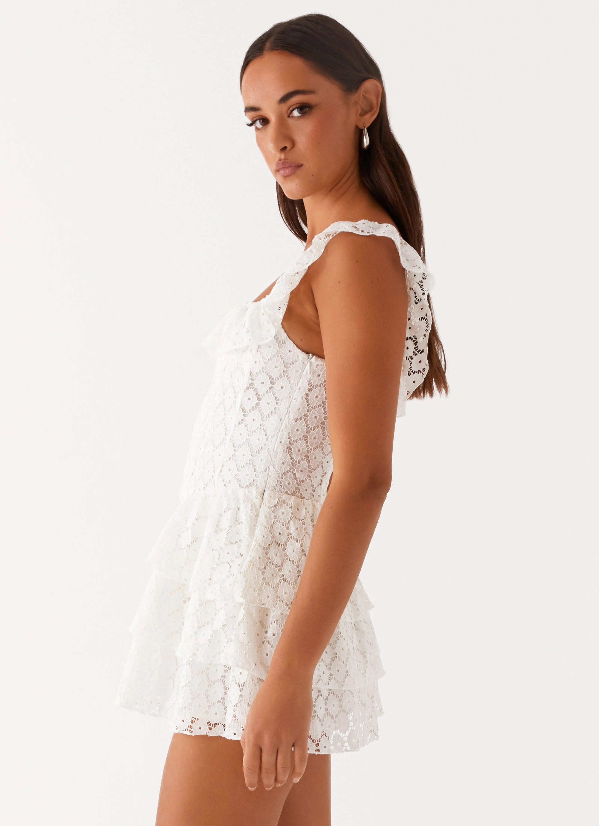 Mix Separates Vibrant color Paradise Dreams Corset Mini Dress - White