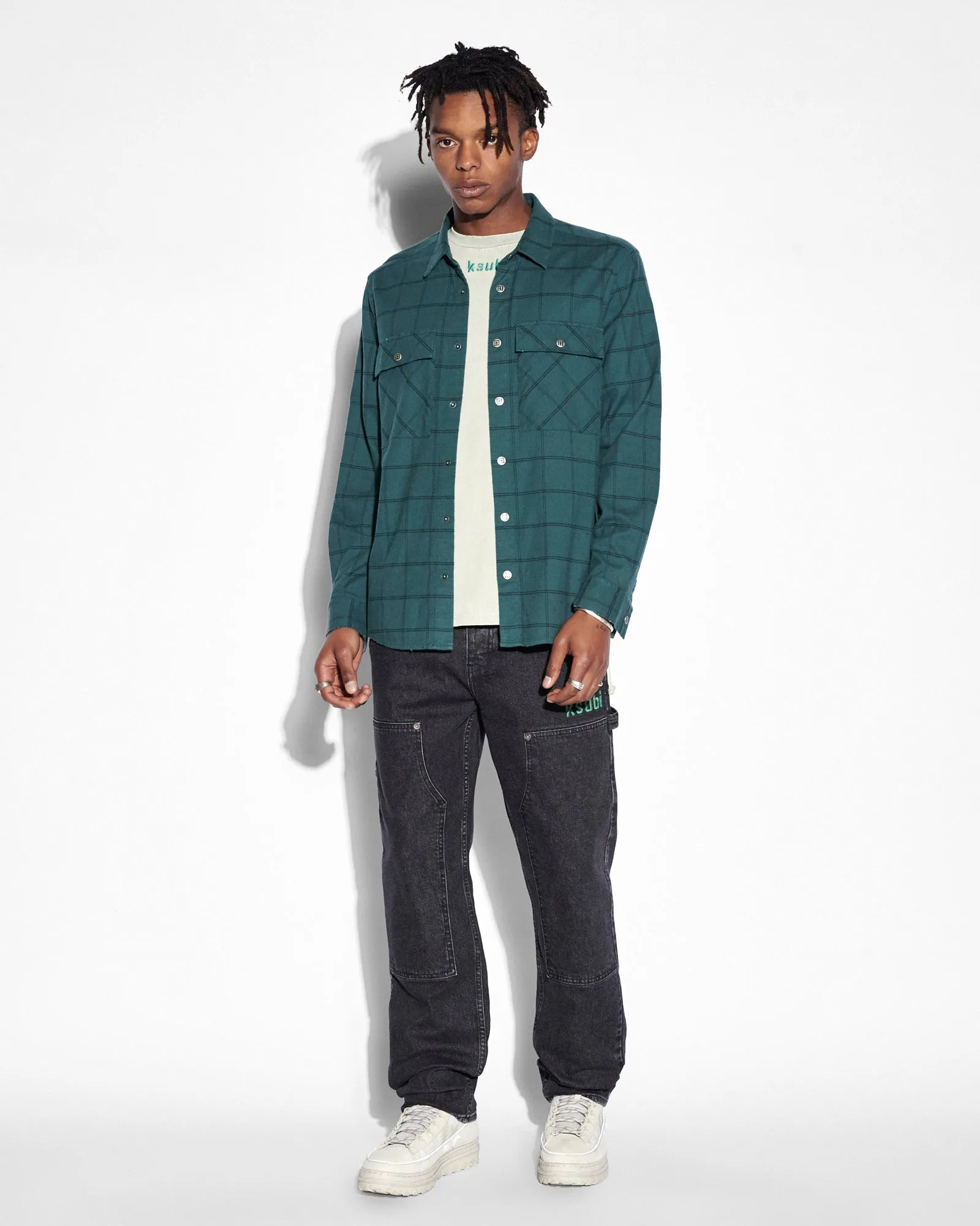 PARADOX LS SHIRT KHAKI FADE plain shorts Chill Mood