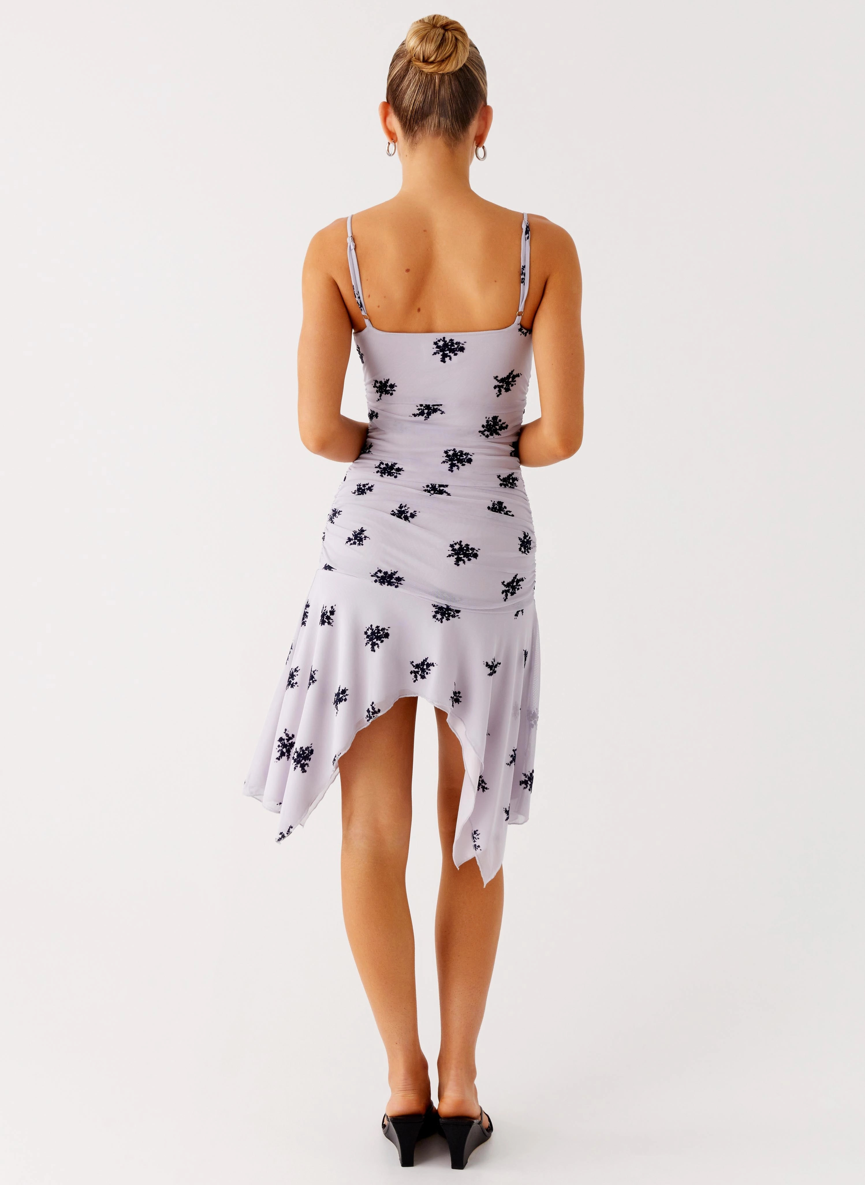 Breathable Wearable Amor Flock Hanky Mini Dress - Lilac