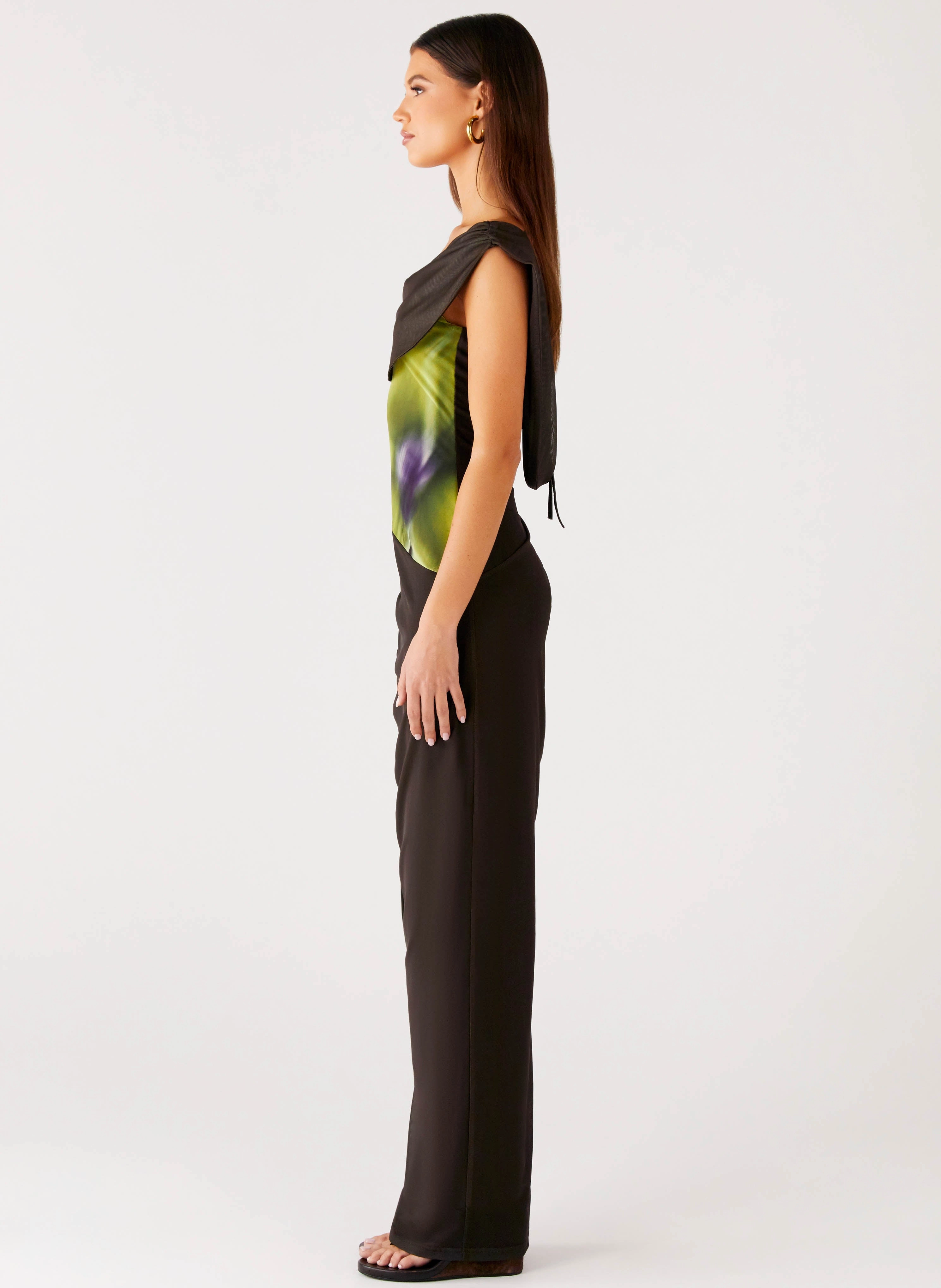 Confident Touch Trendy Wearable Good Fortune Maxi Dress - Lime Flower