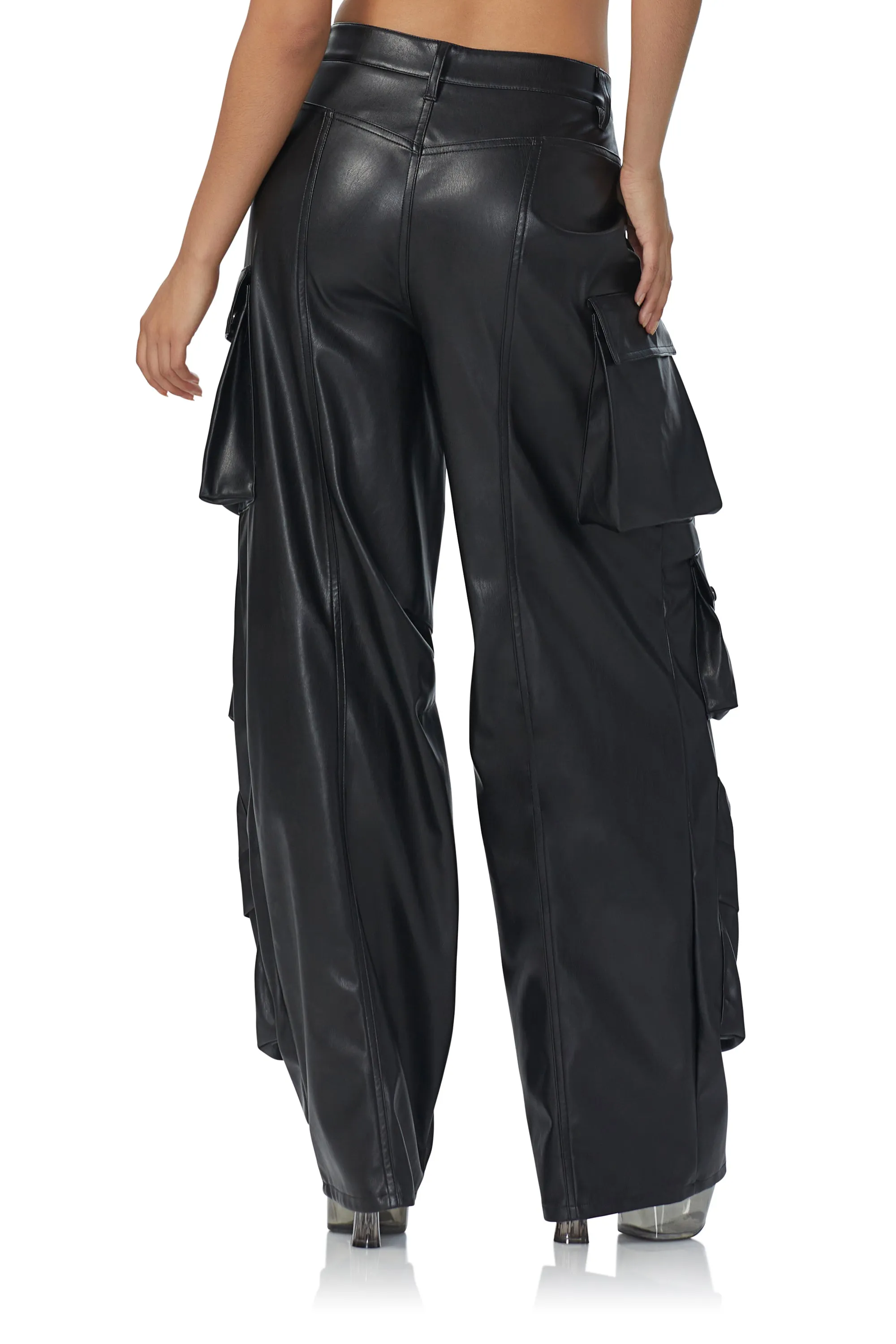 No Ride Up Design Urban Look Parker Baggy Cargo Pant - Noir